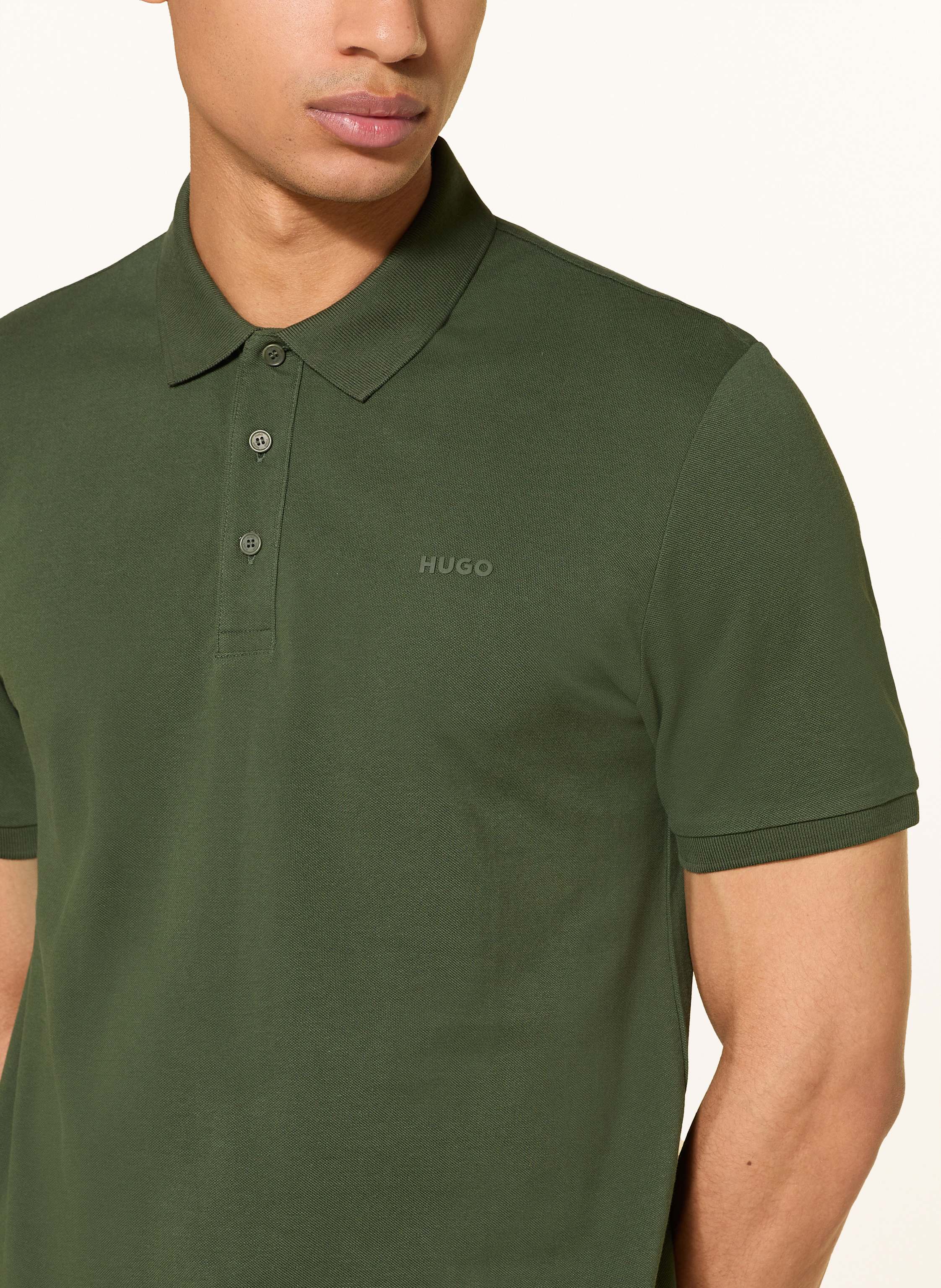 Thumbnail - Hugo Piqué-Poloshirt Donos Regular Fit gruen