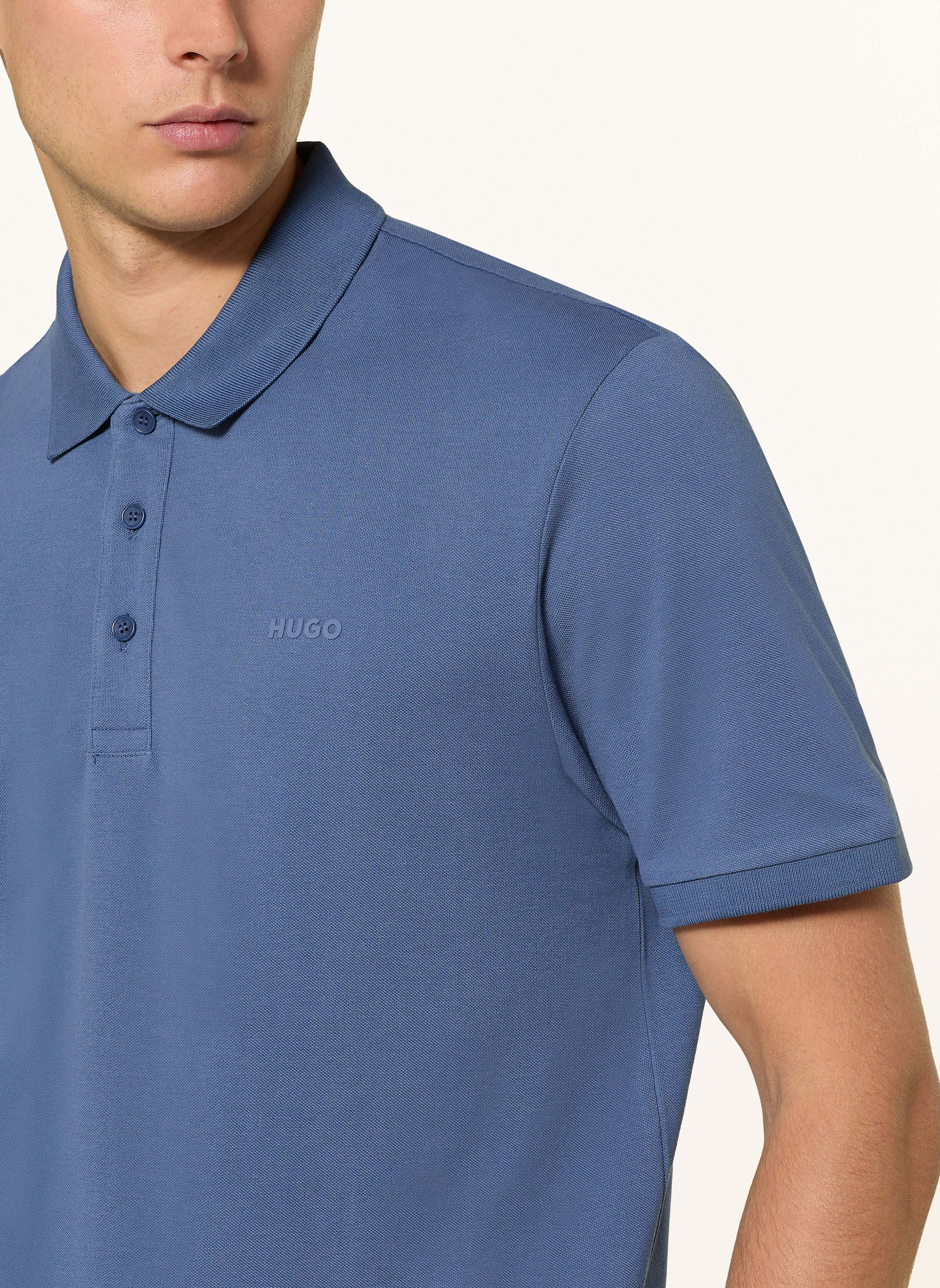 Thumbnail - Hugo Piqué-Poloshirt Donos Regular Fit blau