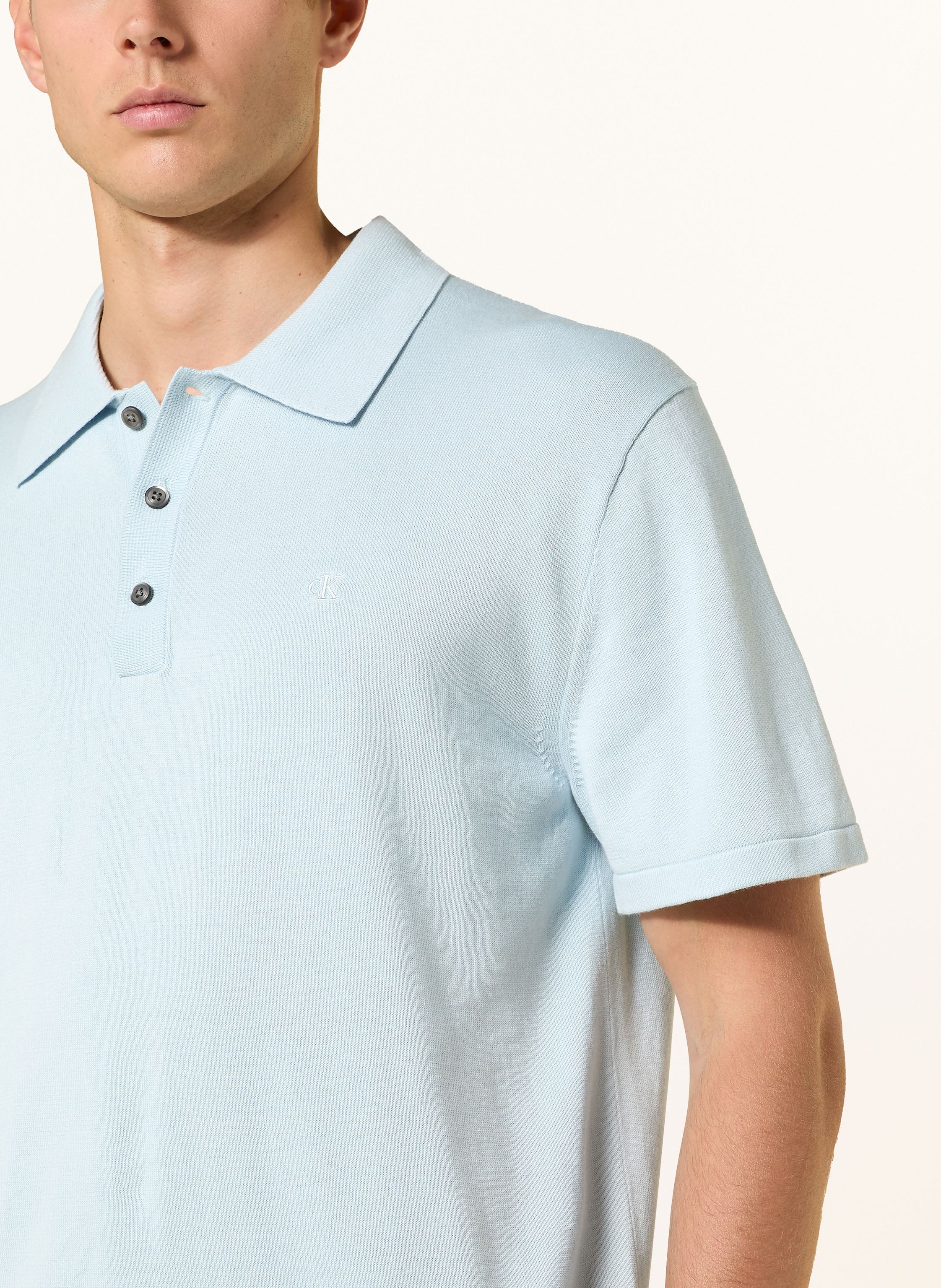 Thumbnail - Calvin Klein Strick-Poloshirt blau