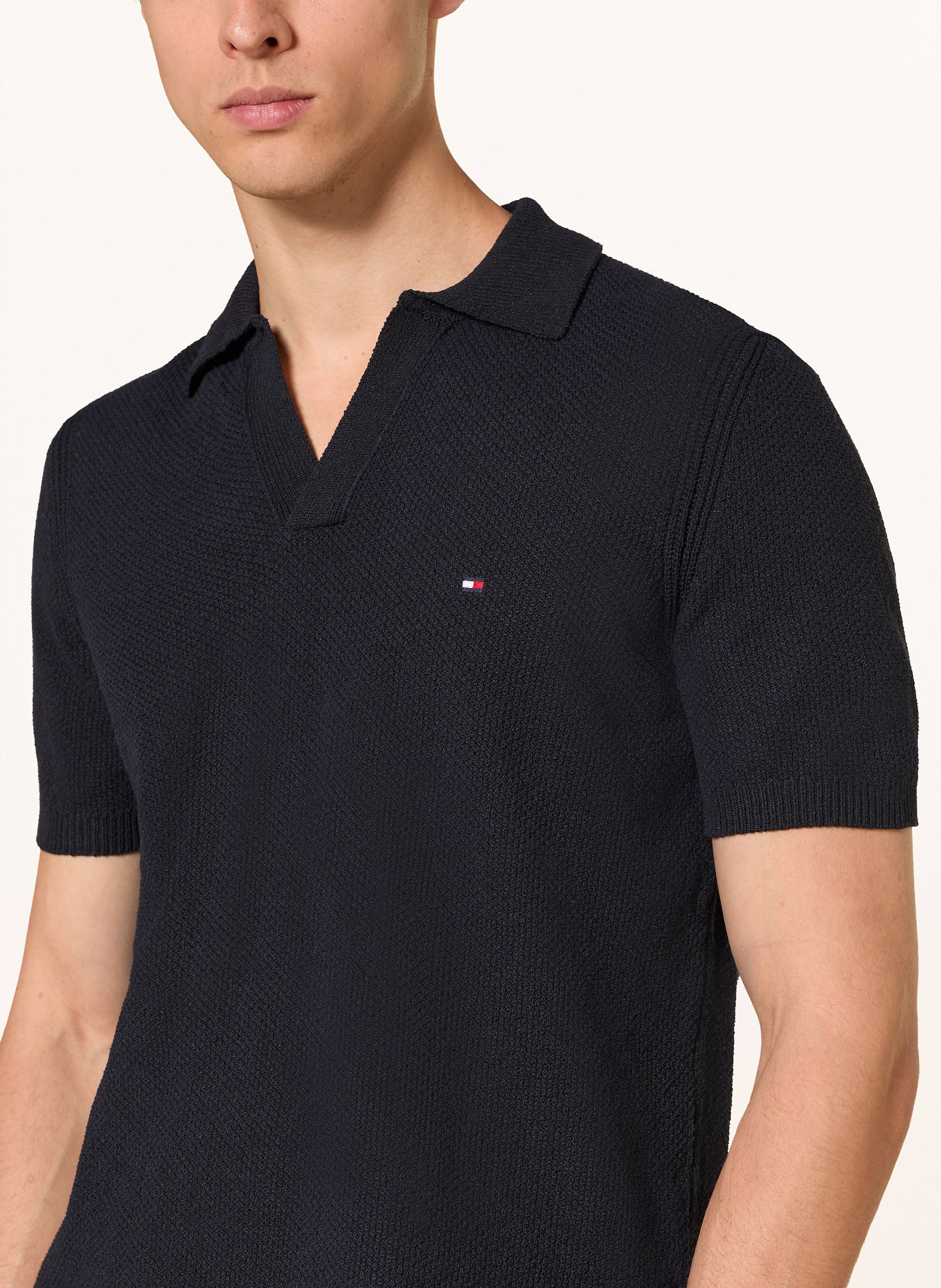 Thumbnail - Tommy Hilfiger Strick-Poloshirt Regular Fit blau