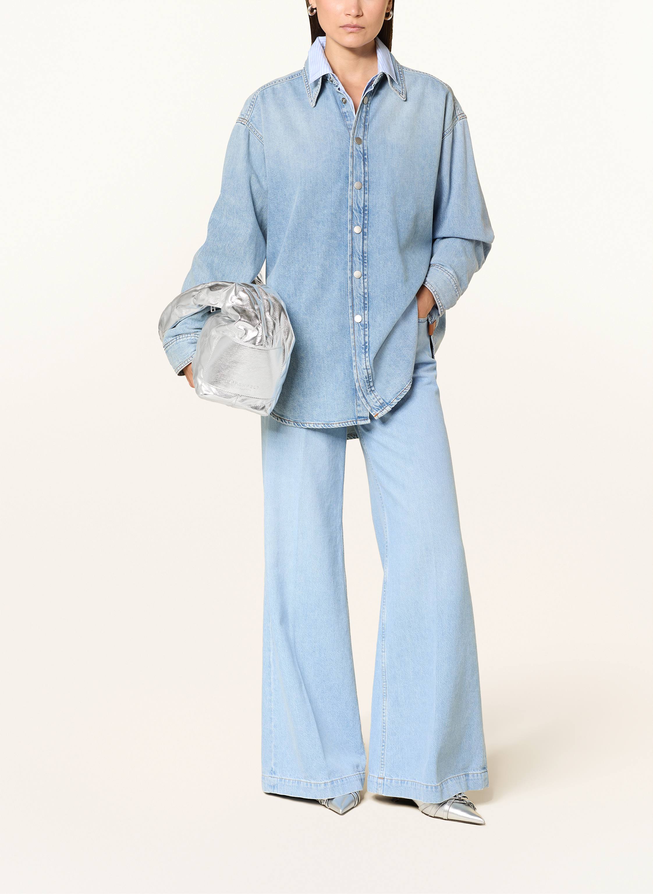 Thumbnail - Seidenfelt Beuteltasche Evenes silber