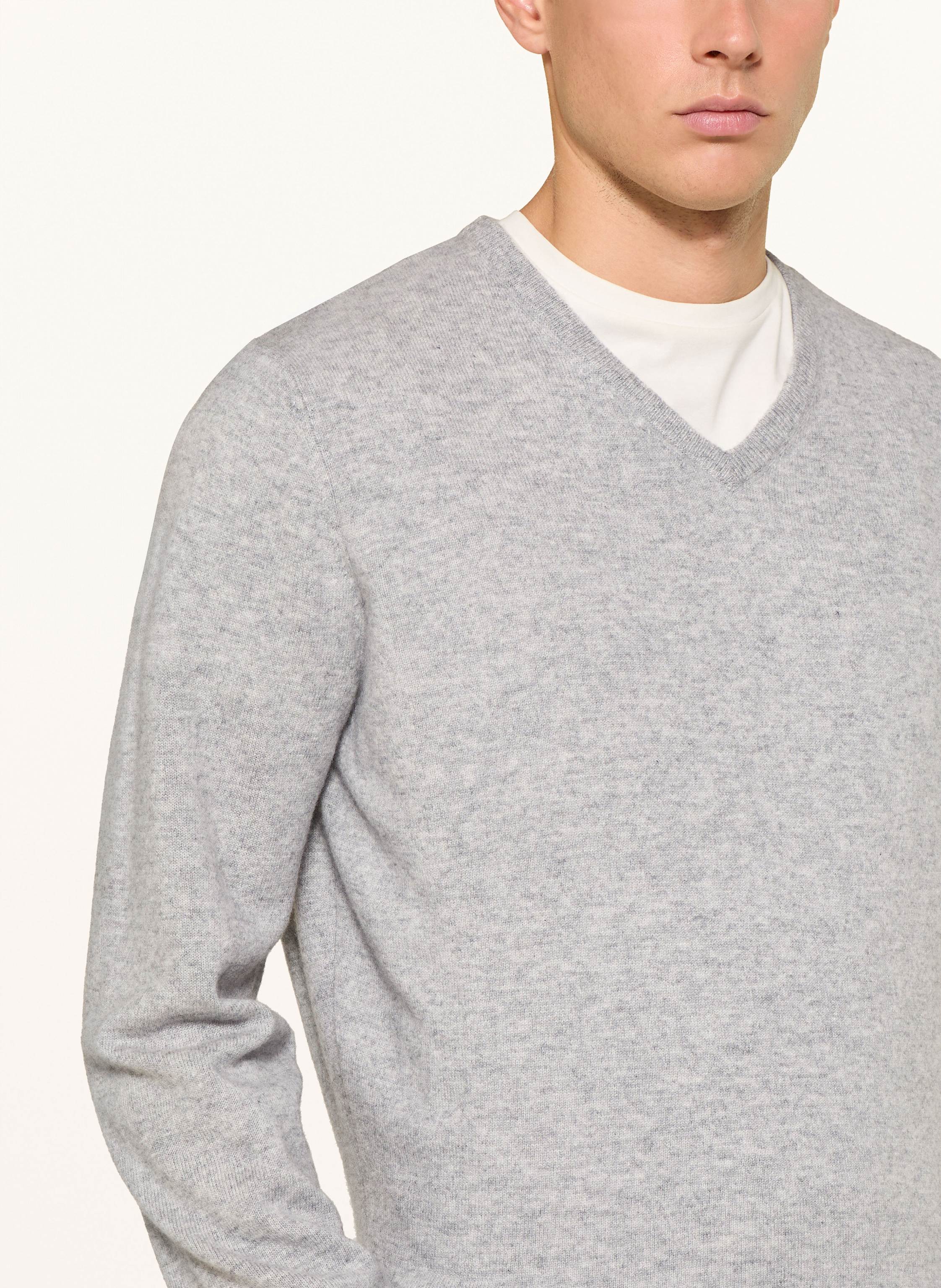 Thumbnail - Strokesman's Cashmere-Pullover grau