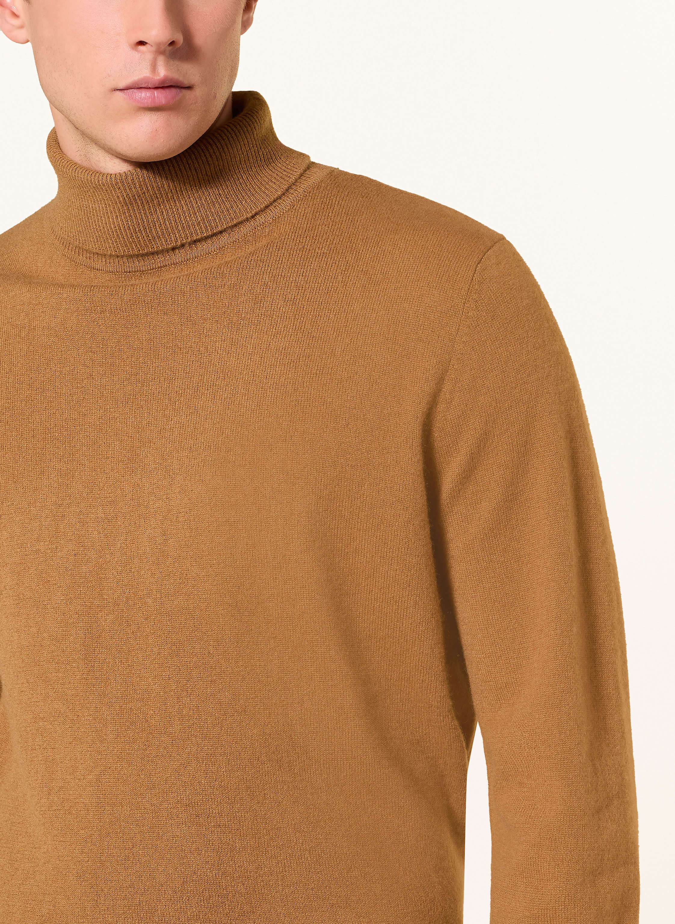 Thumbnail - Strokesman's Rollkragenpullover Aus Cashmere braun