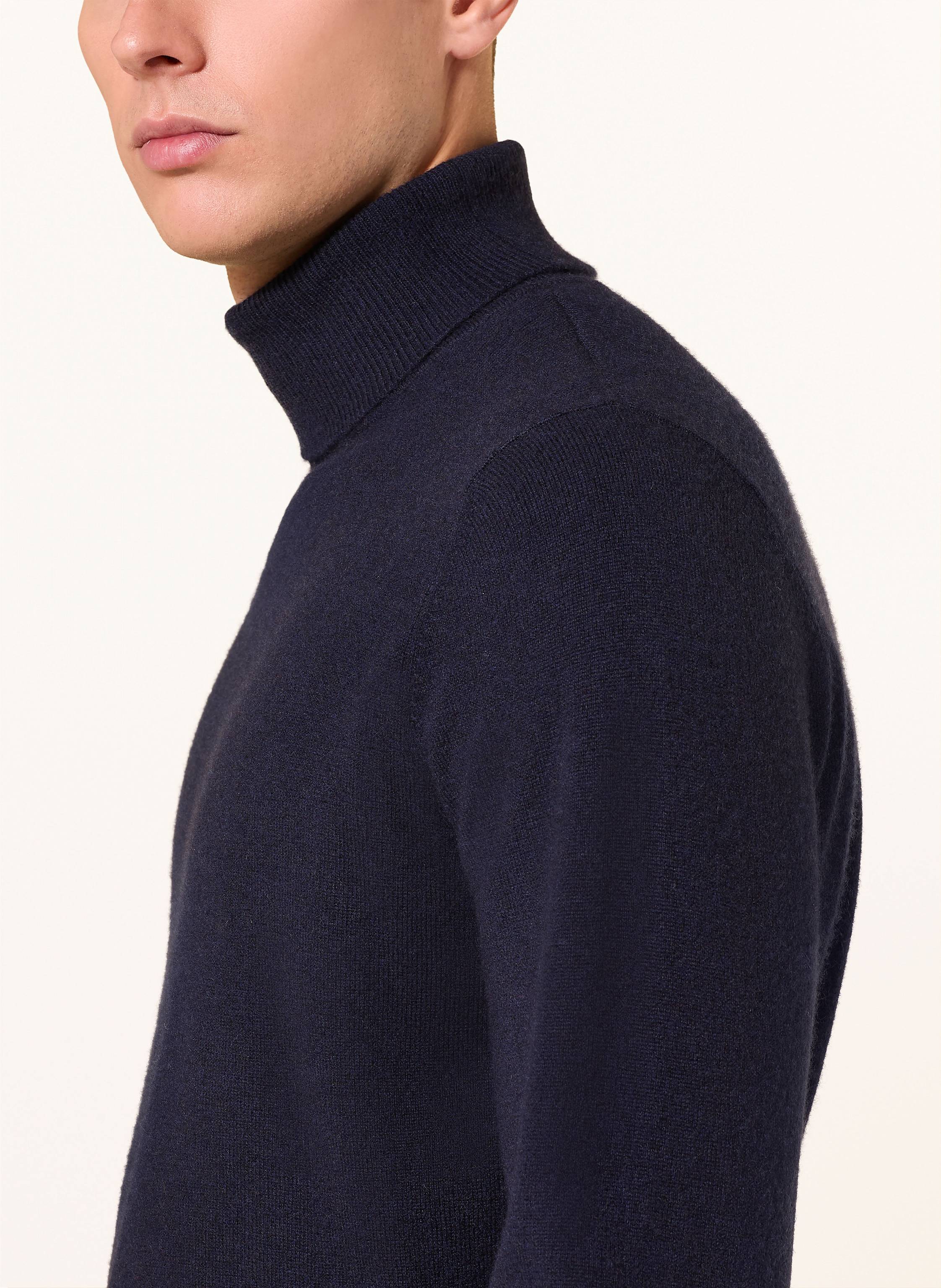 Thumbnail - Strokesman's Rollkragenpullover Aus Cashmere blau