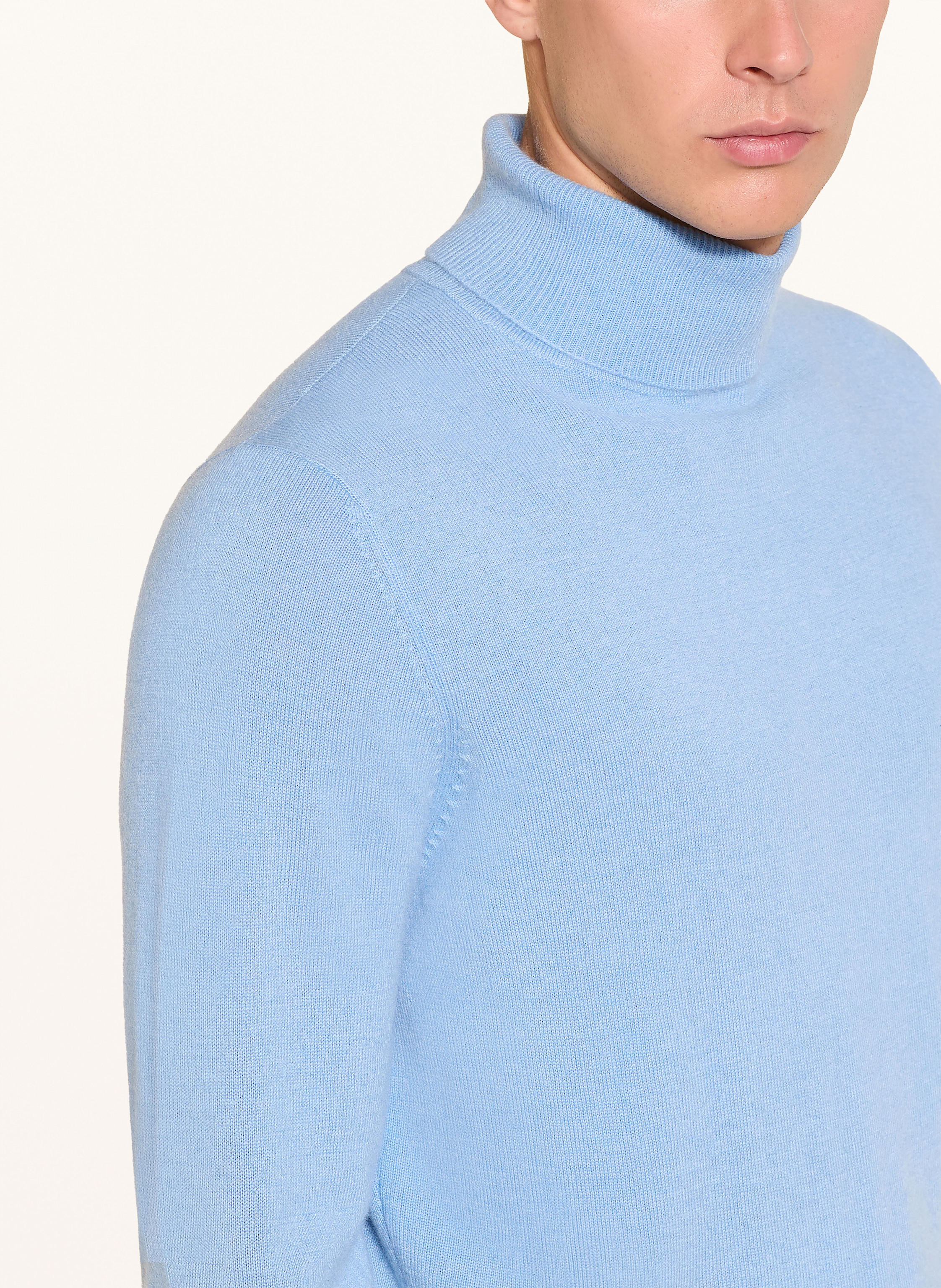 Thumbnail - Strokesman's Rollkragenpullover Aus Cashmere blau