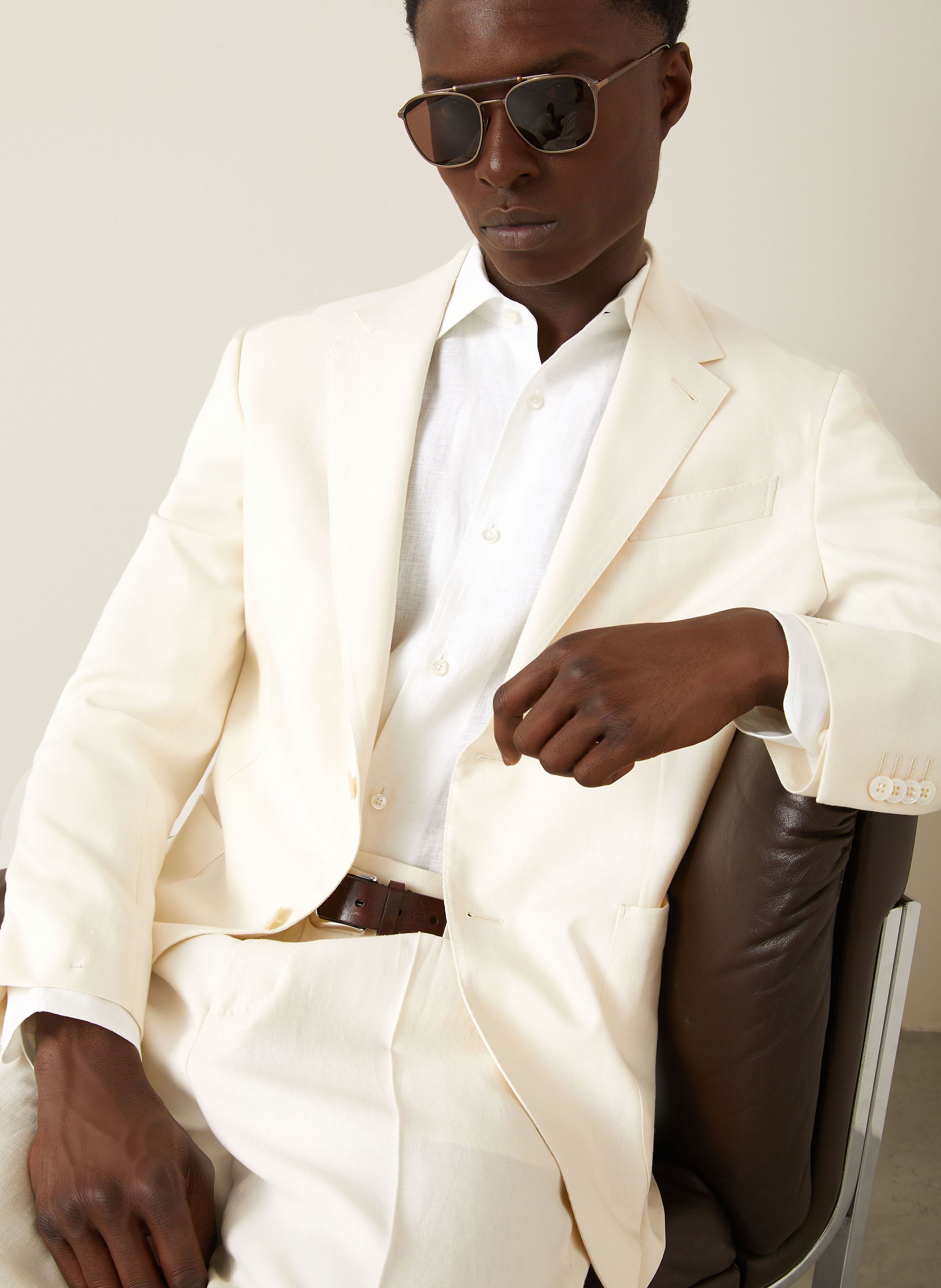 Thumbnail - Zegna Leinensakko Extra Slim Fit beige