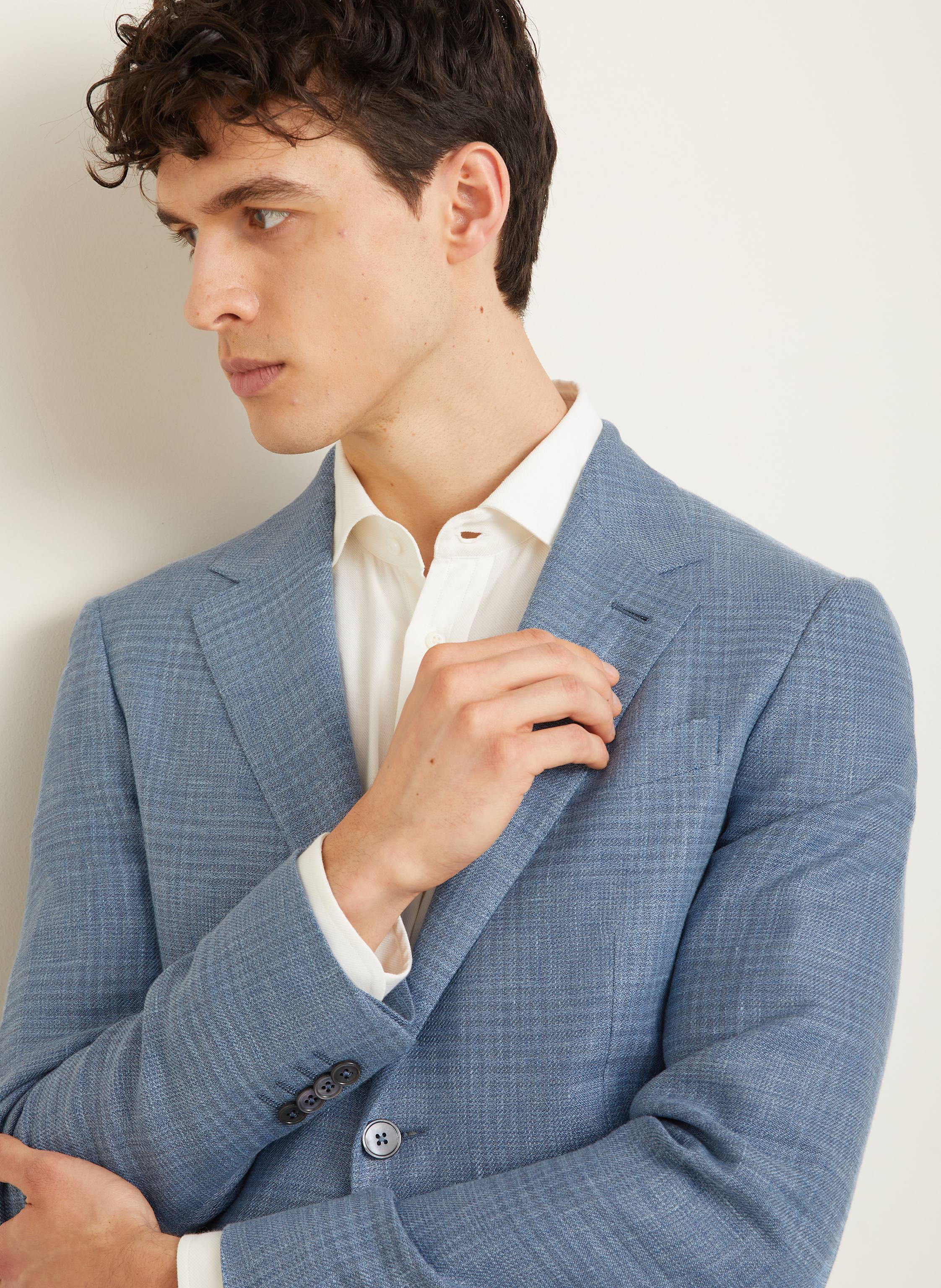 Thumbnail - Zegna Sakko Mit Leinen Slim Fit blau