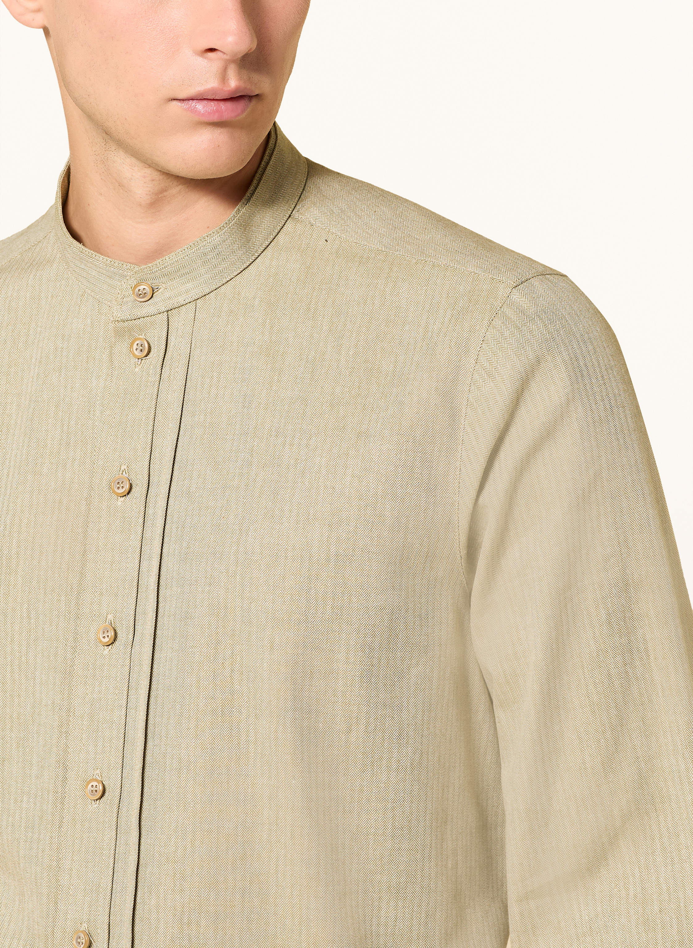 Thumbnail - Johann & Johanna Trachtenhemd Regular Fit Mit Stehkragen gruen