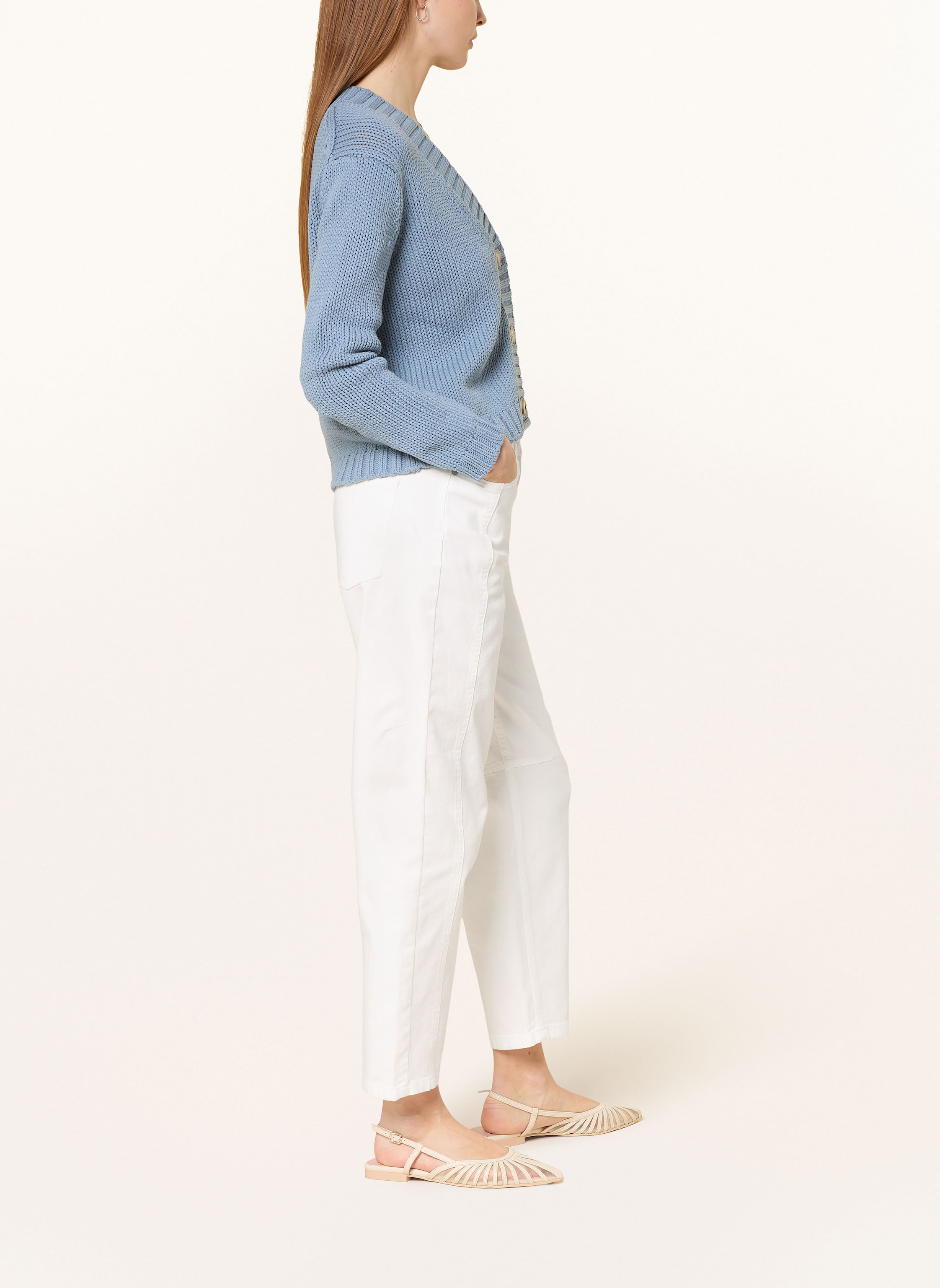 Thumbnail - Oui Barrel Jeans grau