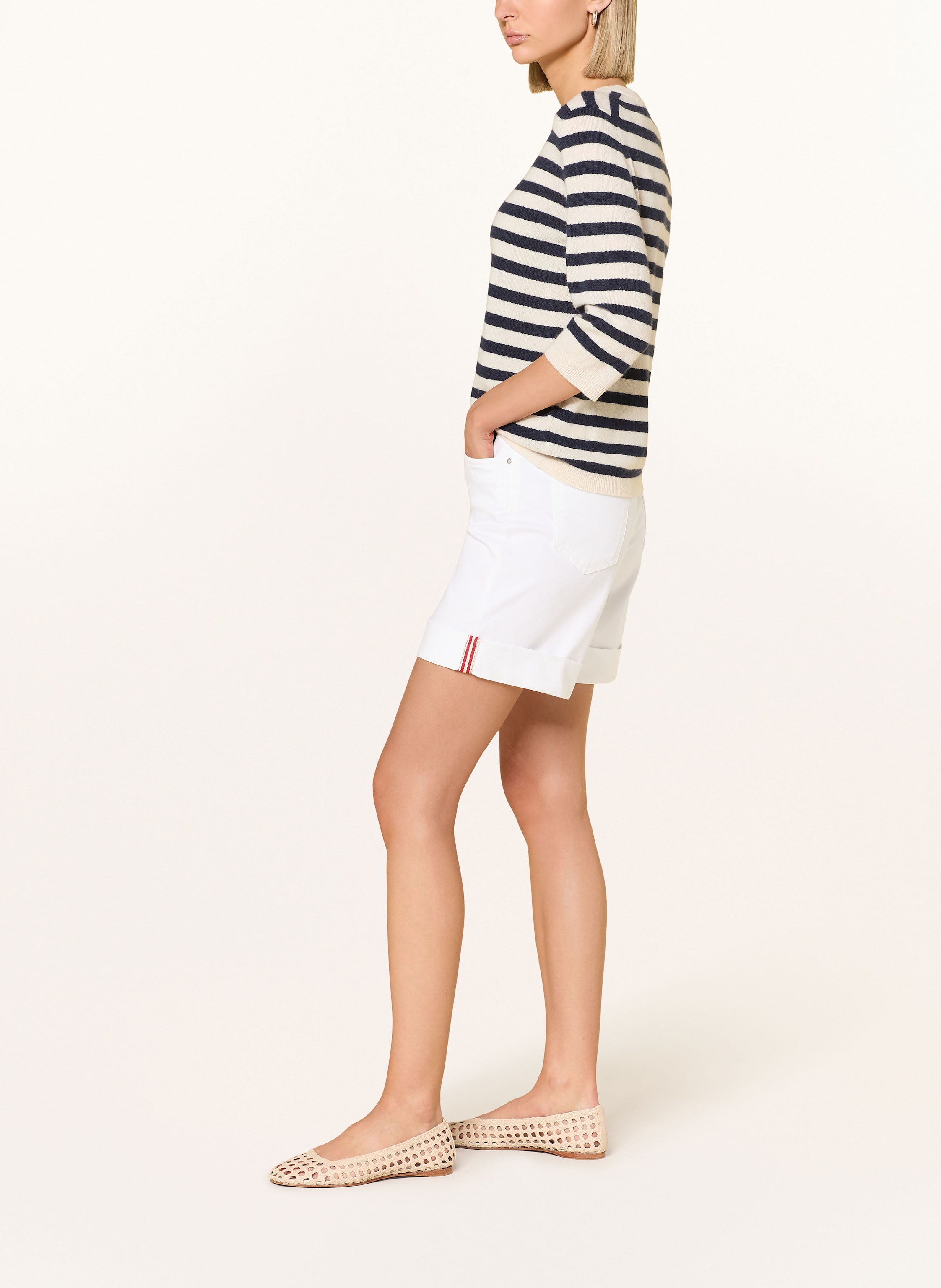 Thumbnail - Oui Jeansshorts weiss