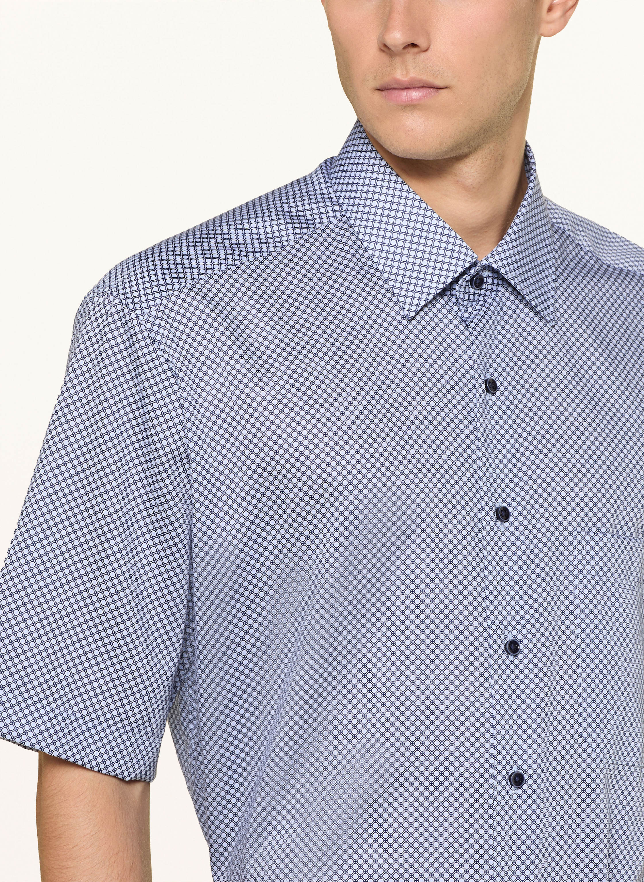 Thumbnail - Eterna Kurzarm-Hemd Comfort Fit blau