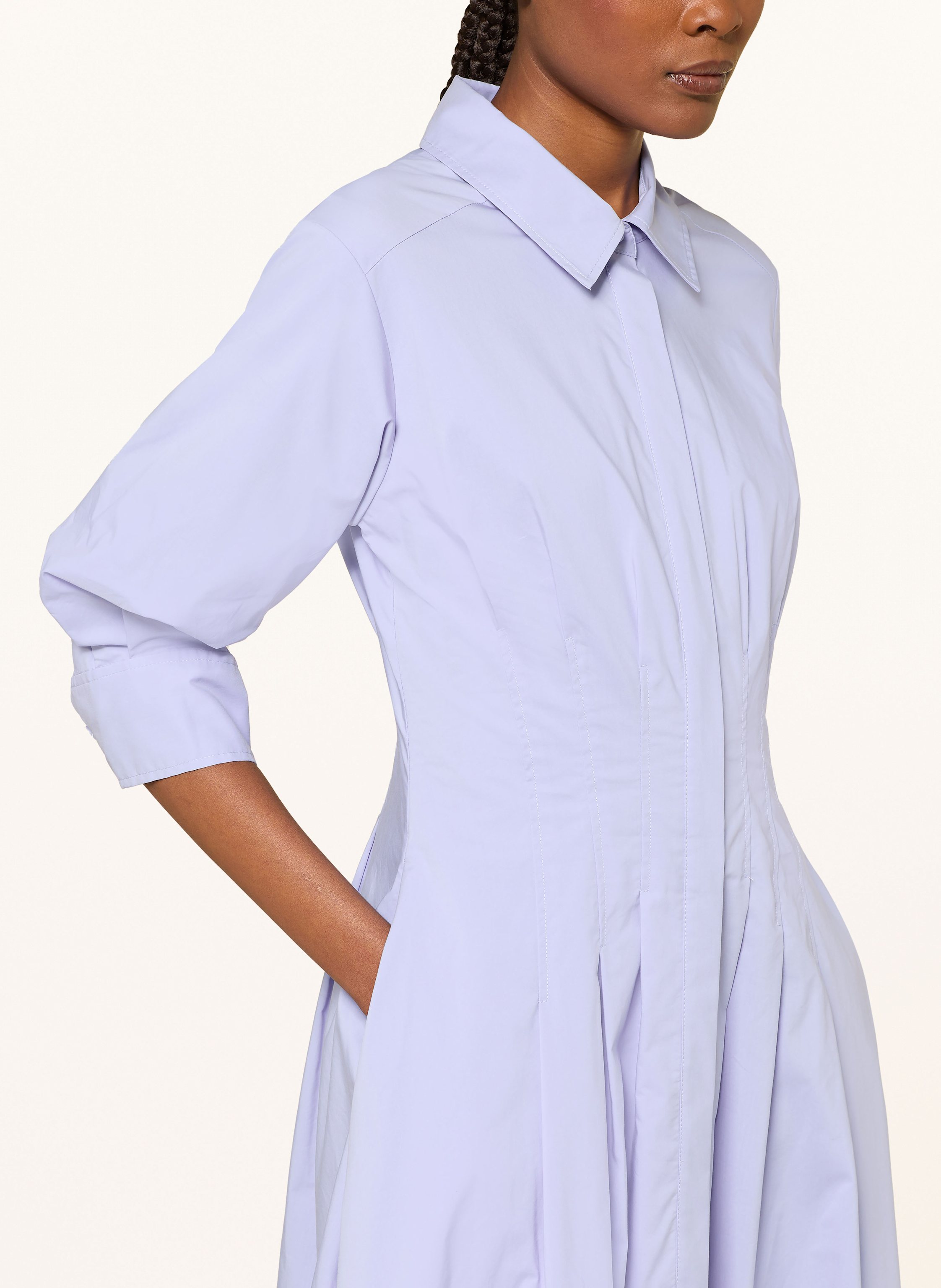 Thumbnail - Simkhai Hemdblusenkleid Jazz Mit 3/4-Arm blau