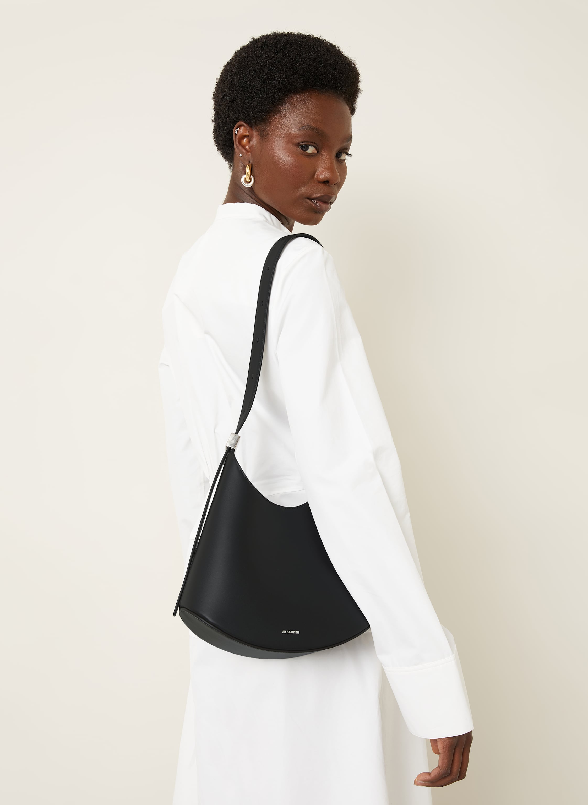 Thumbnail - Jil Sander Schultertasche Eldorado Small schwarz