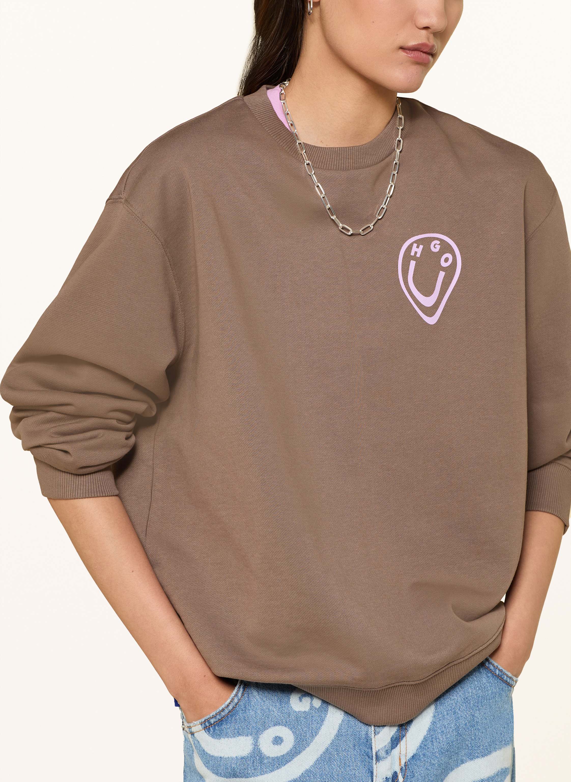 Thumbnail - Hugo Oversized-Sweatshirt Crew braun