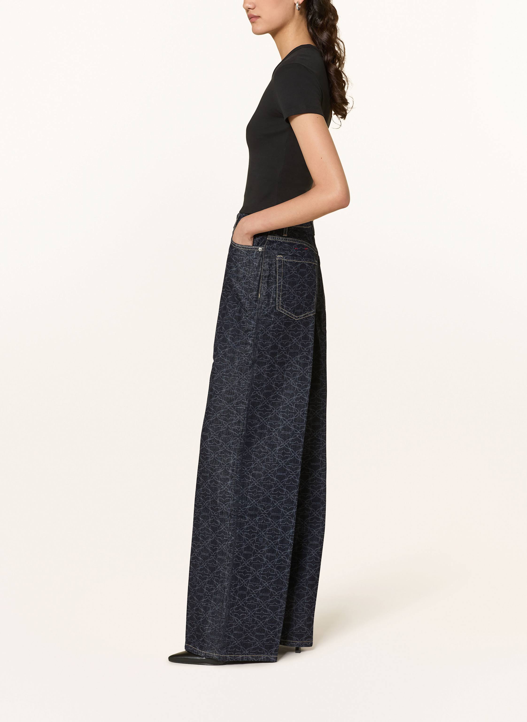 Thumbnail - Hugo Wide Leg Jeans blau