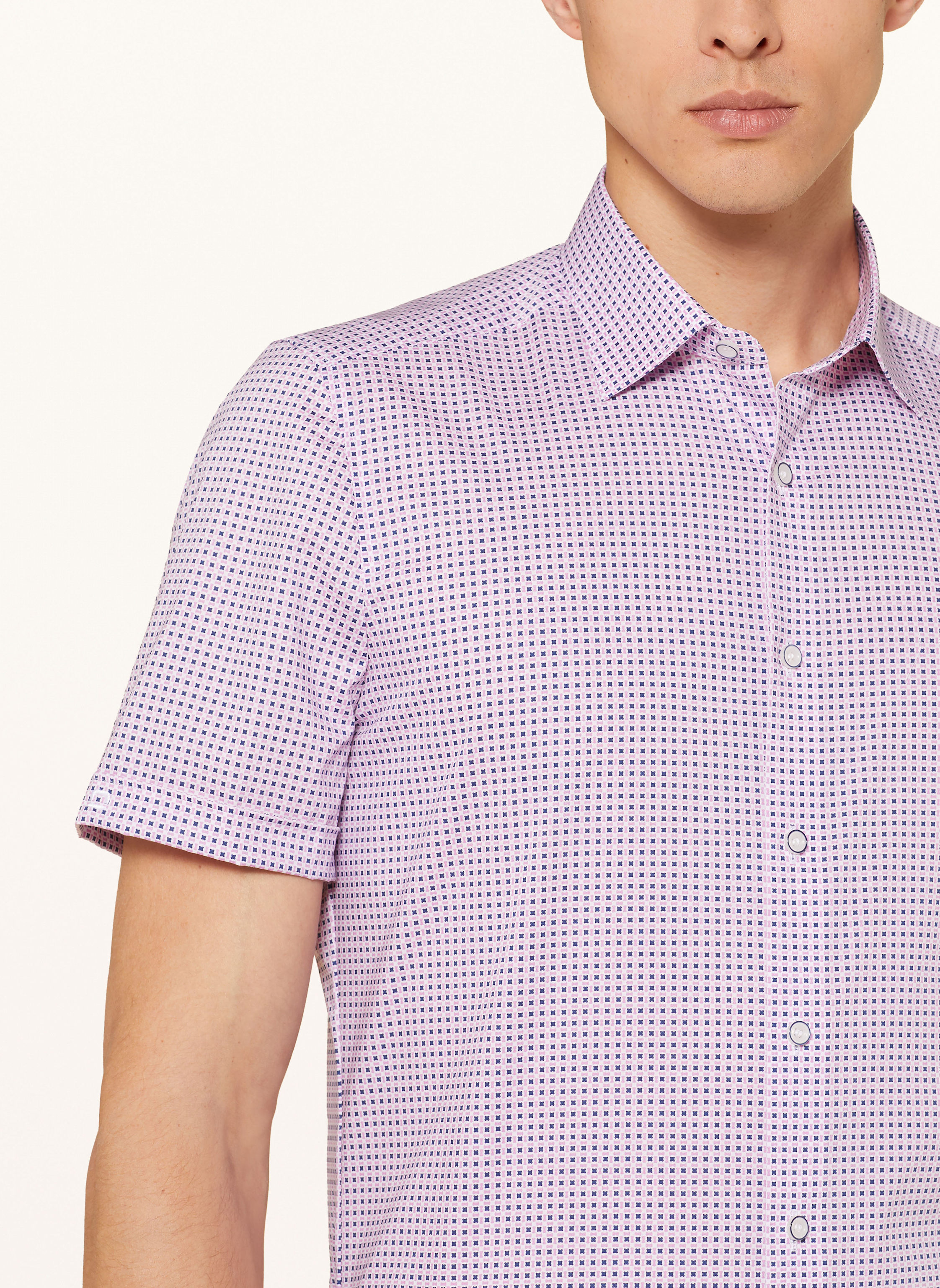 Thumbnail - Olymp Kurzarm-Hemd Level Five Body Fit pink