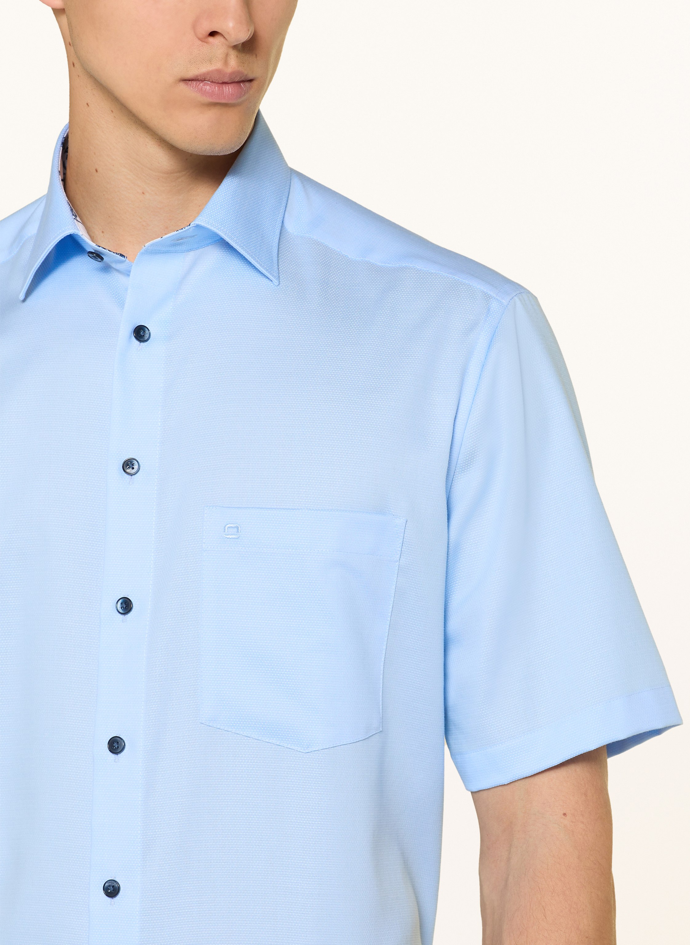Thumbnail - Olymp Kurzarm-Hemd Luxor Comfort Fit blau