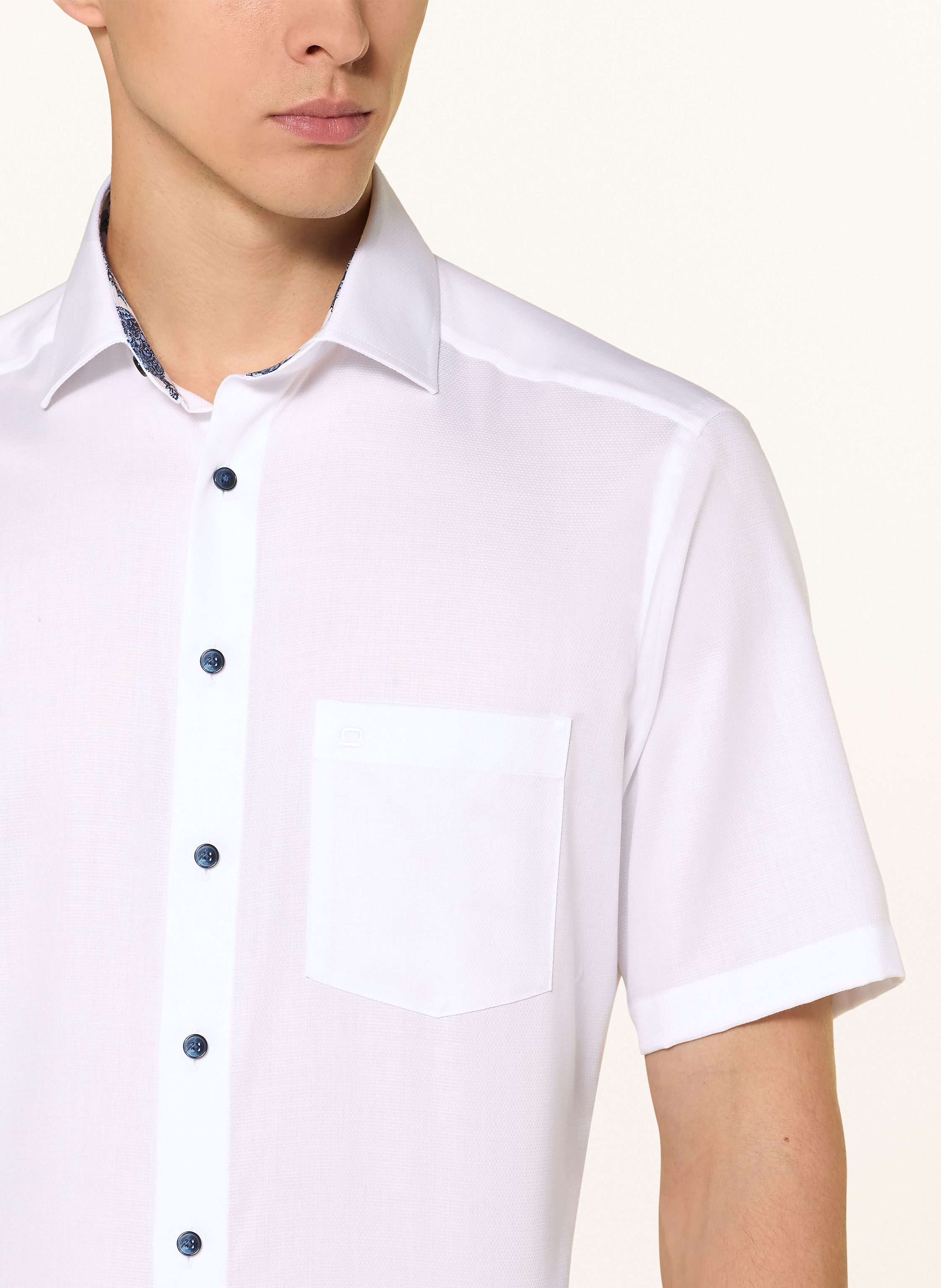 Thumbnail - Olymp Kurzarm-Hemd Luxor Modern Fit weiss