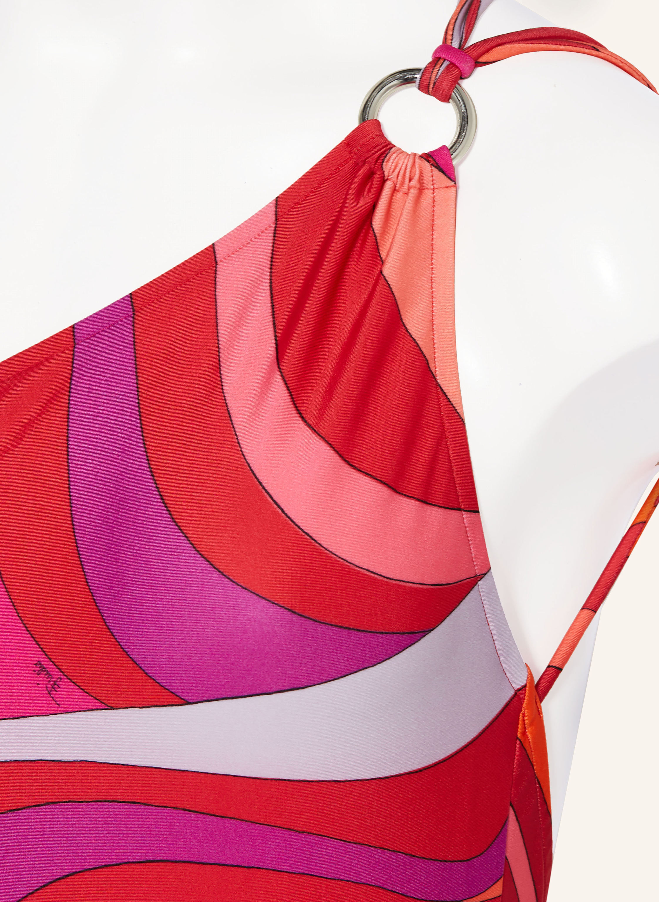 Thumbnail - Pucci One-Shoulder-Badeanzug pink