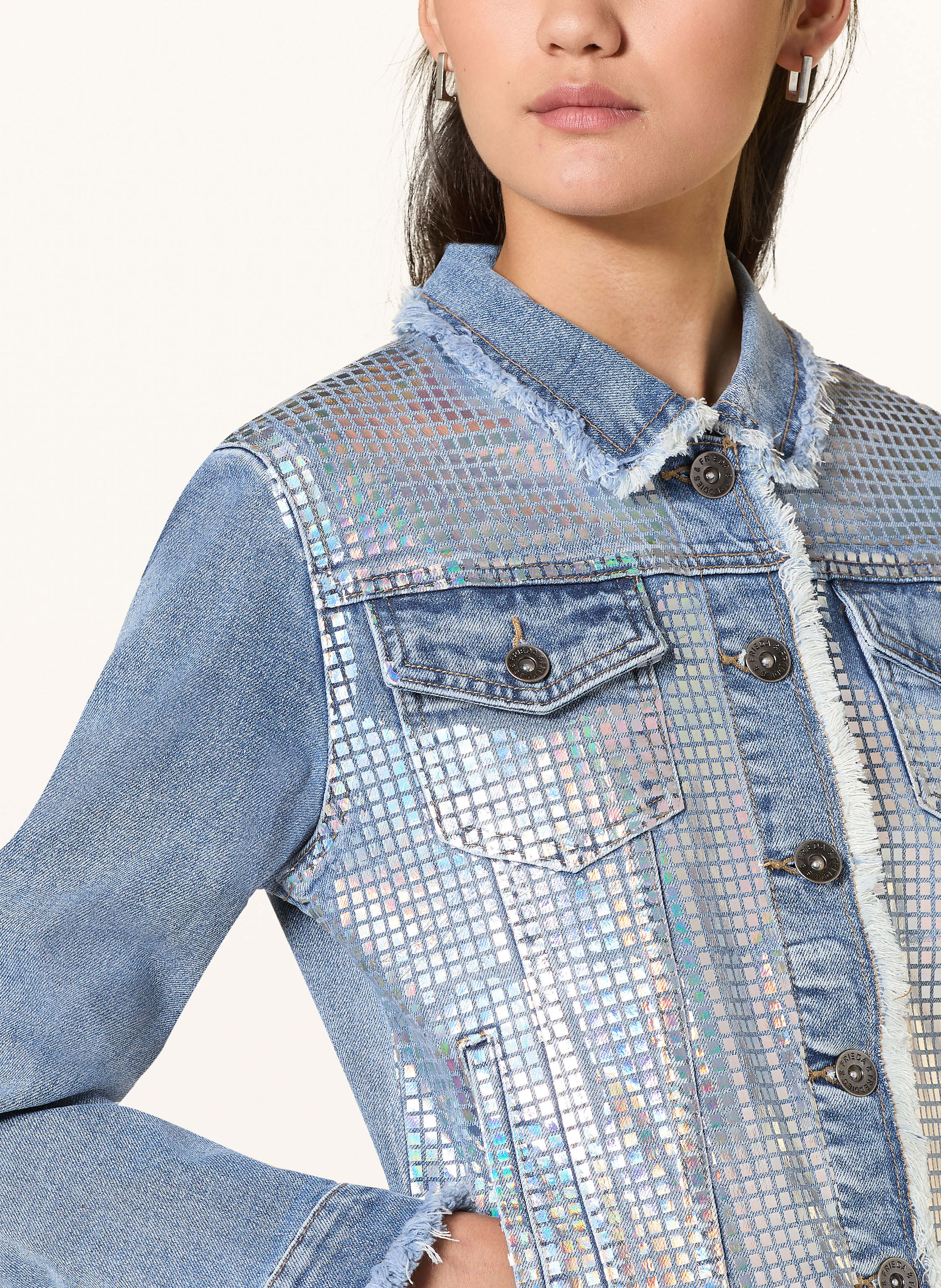 Thumbnail - Frieda & Freddies Jeansjacke blau