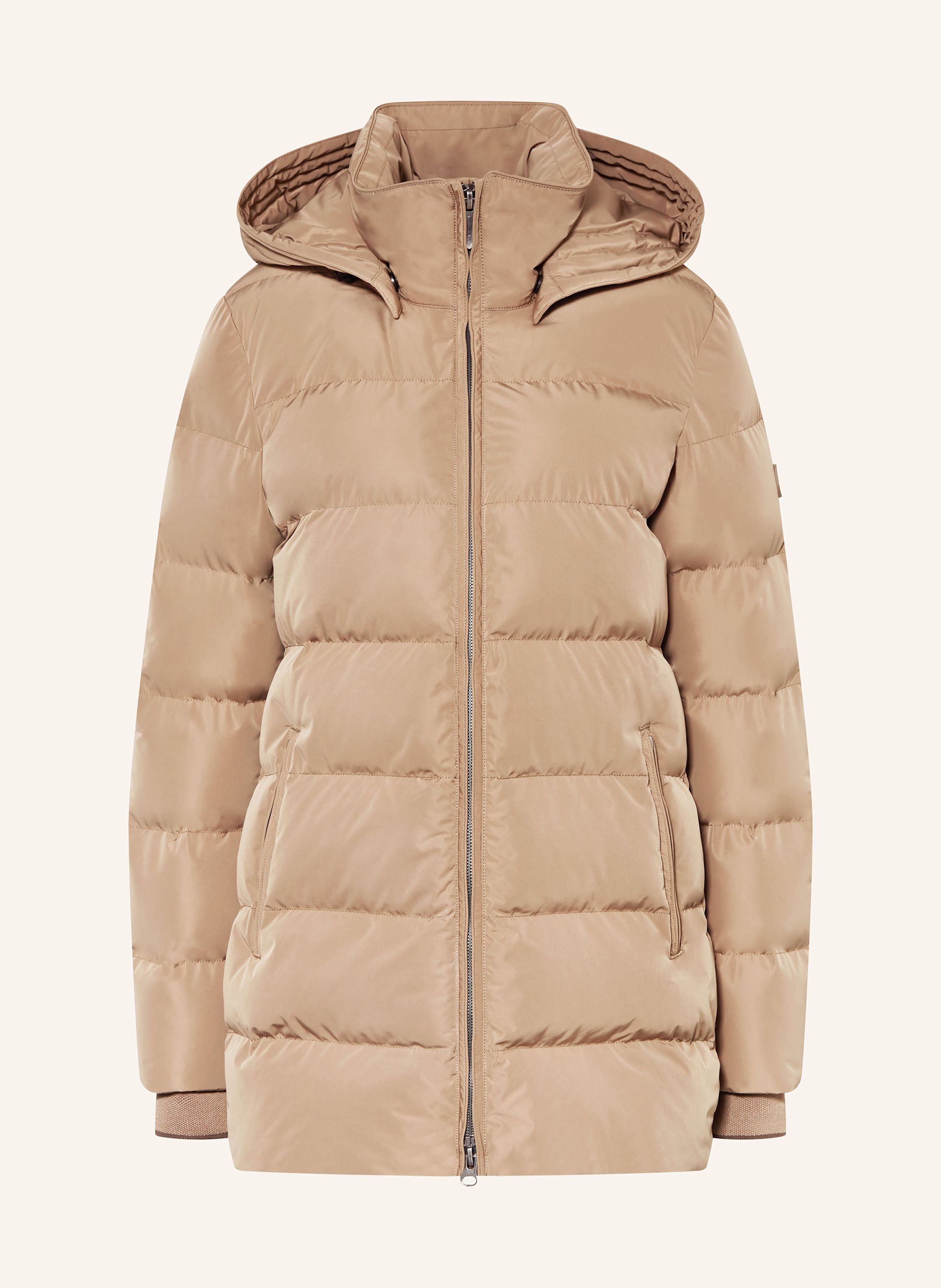 Wellensteyn Steppjacke Goldmine Medium Mit Abnehmbarer Kapuze beige
