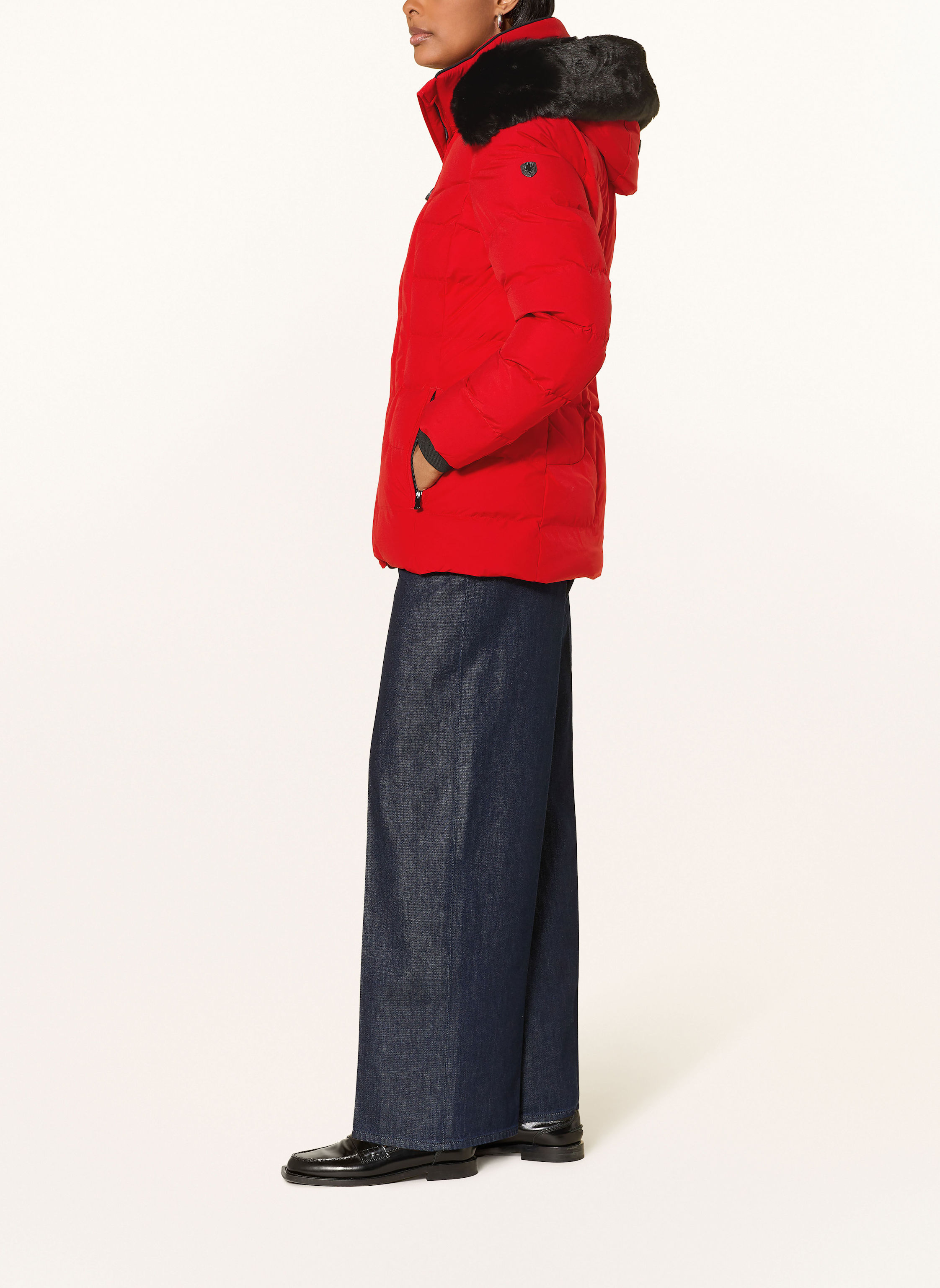 Thumbnail - Wellensteyn Steppjacke Belvitesse Medium Mit Dupont™ Sorona®-Isolierung Und Abnehmbarem Kunstpelz rot