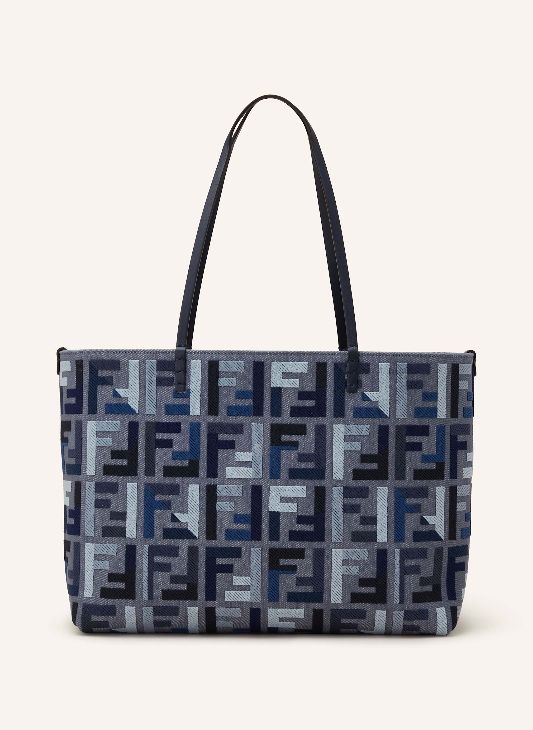 Fendi Fendi Shopper Roll Large Mit Pouch blau in BLAUGRAU / SCHWARZ / GRAU
