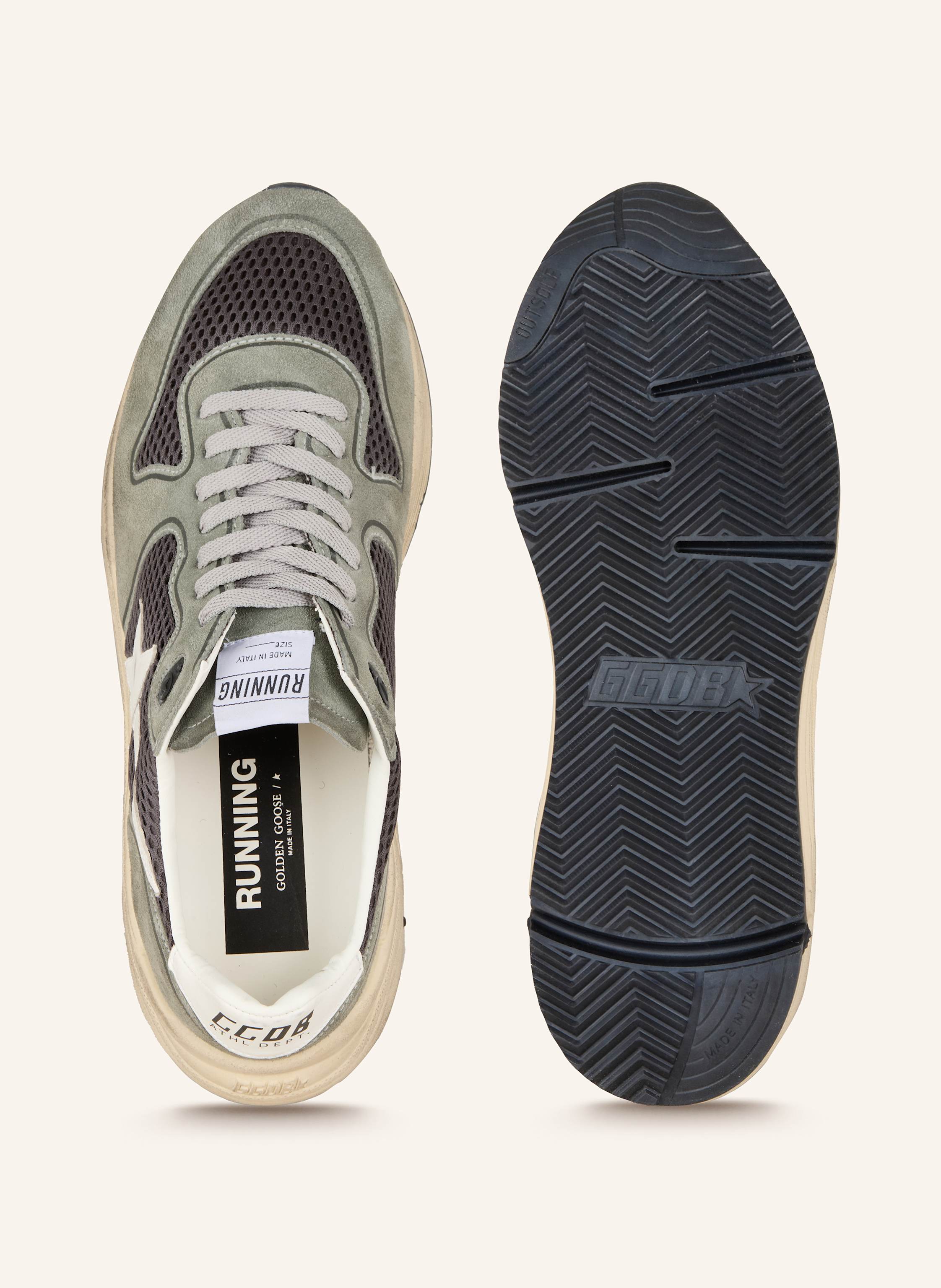 Thumbnail - Golden Goose Sneaker Running Sole gruen