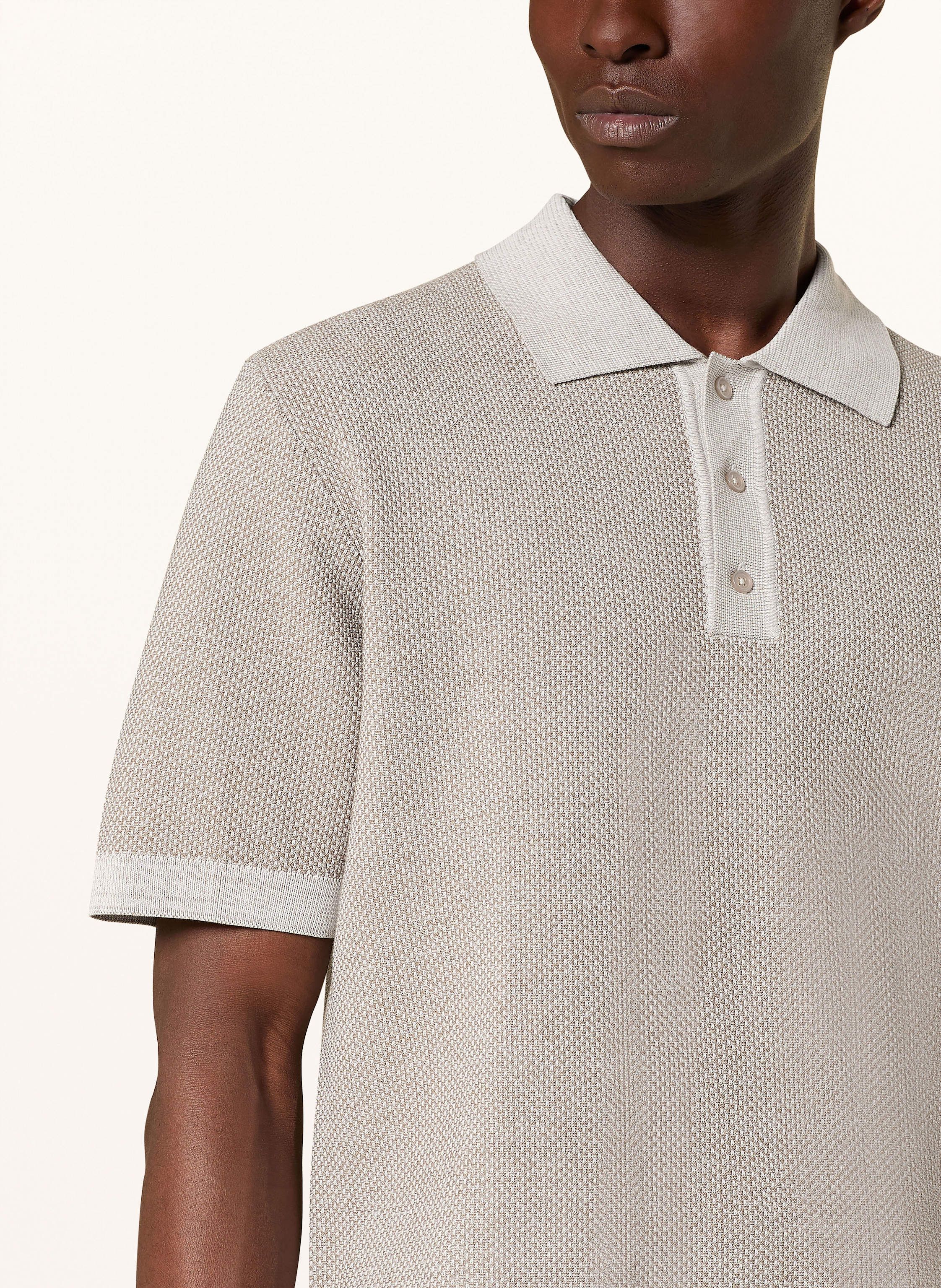 Thumbnail - Drykorn Strick-Poloshirt Tamian Relaxed Fit braun