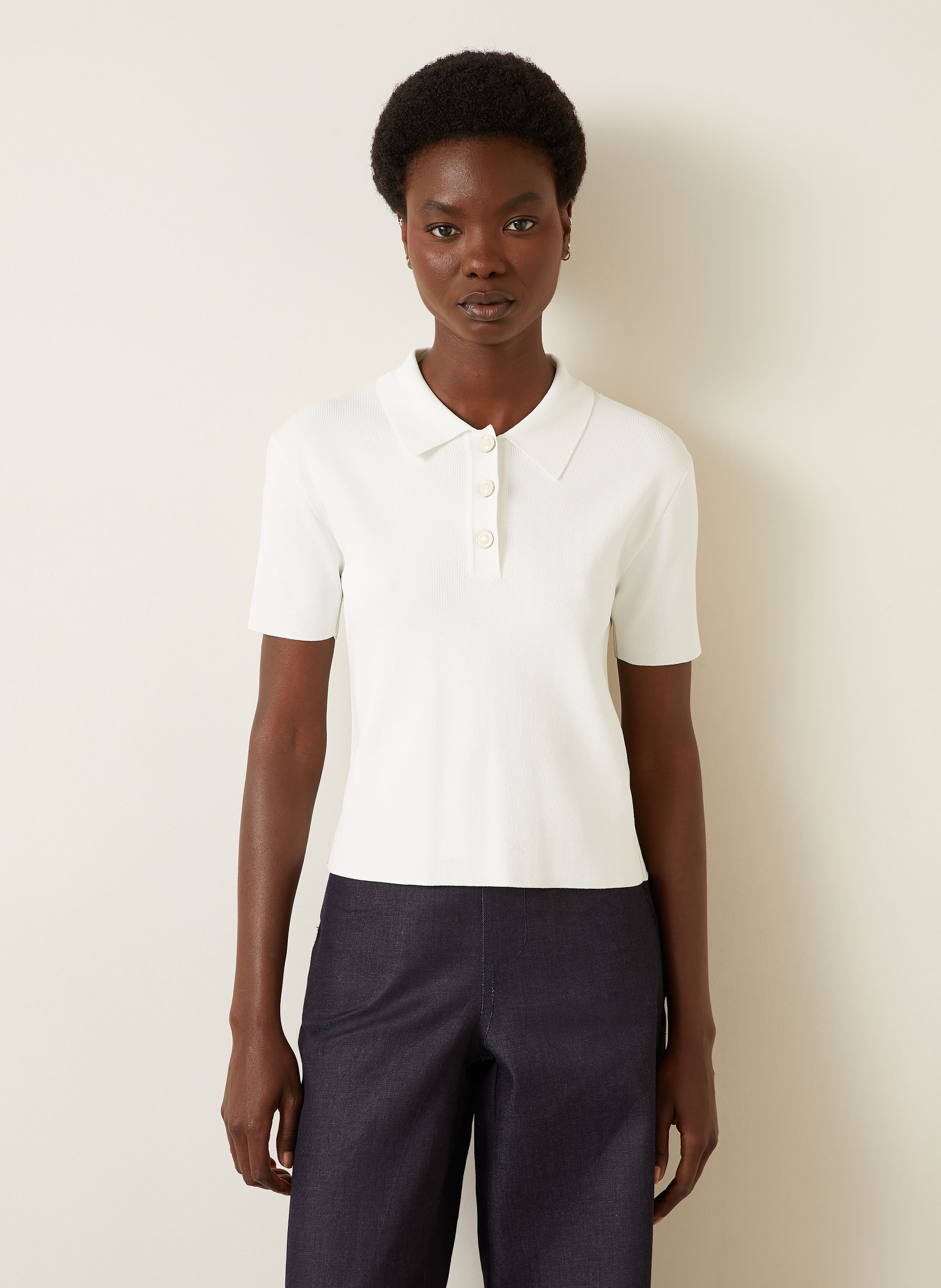 Thumbnail - Marni Strick-Poloshirt weiss