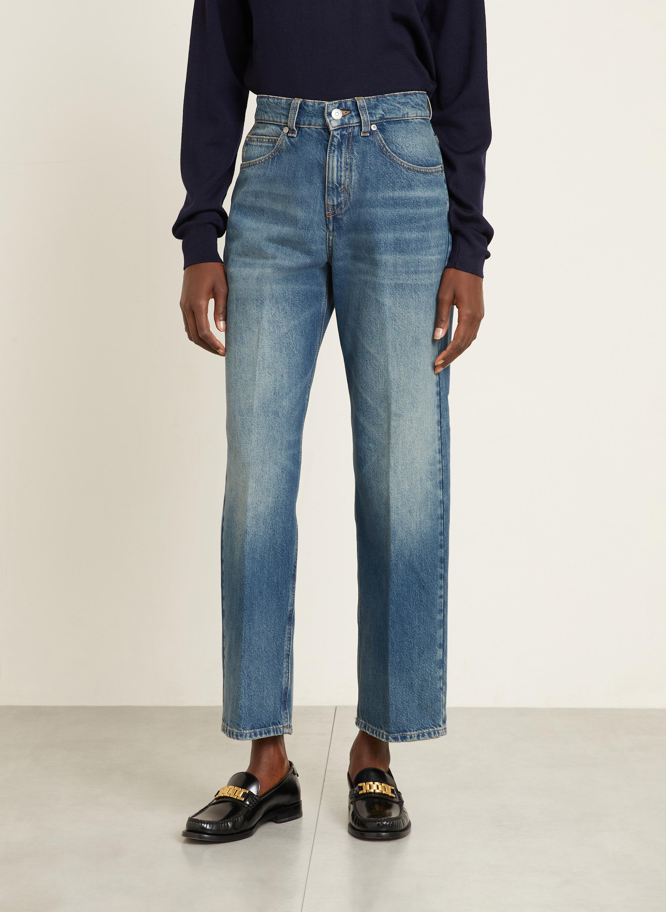 Thumbnail - Victoria Beckham Straight Jeans Nernie blau