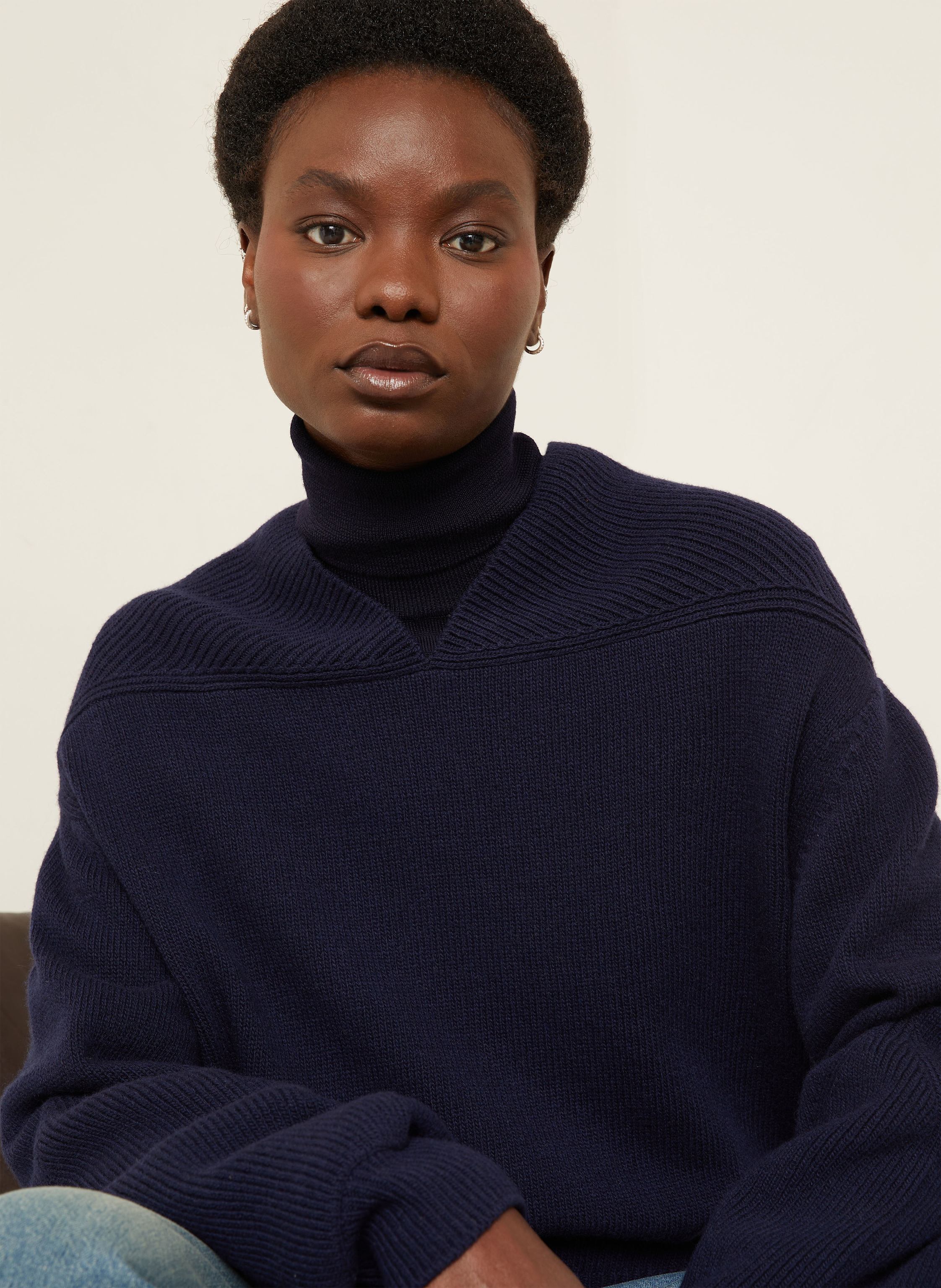 Thumbnail - Victoria Beckham Pullover Mit Cashmere blau