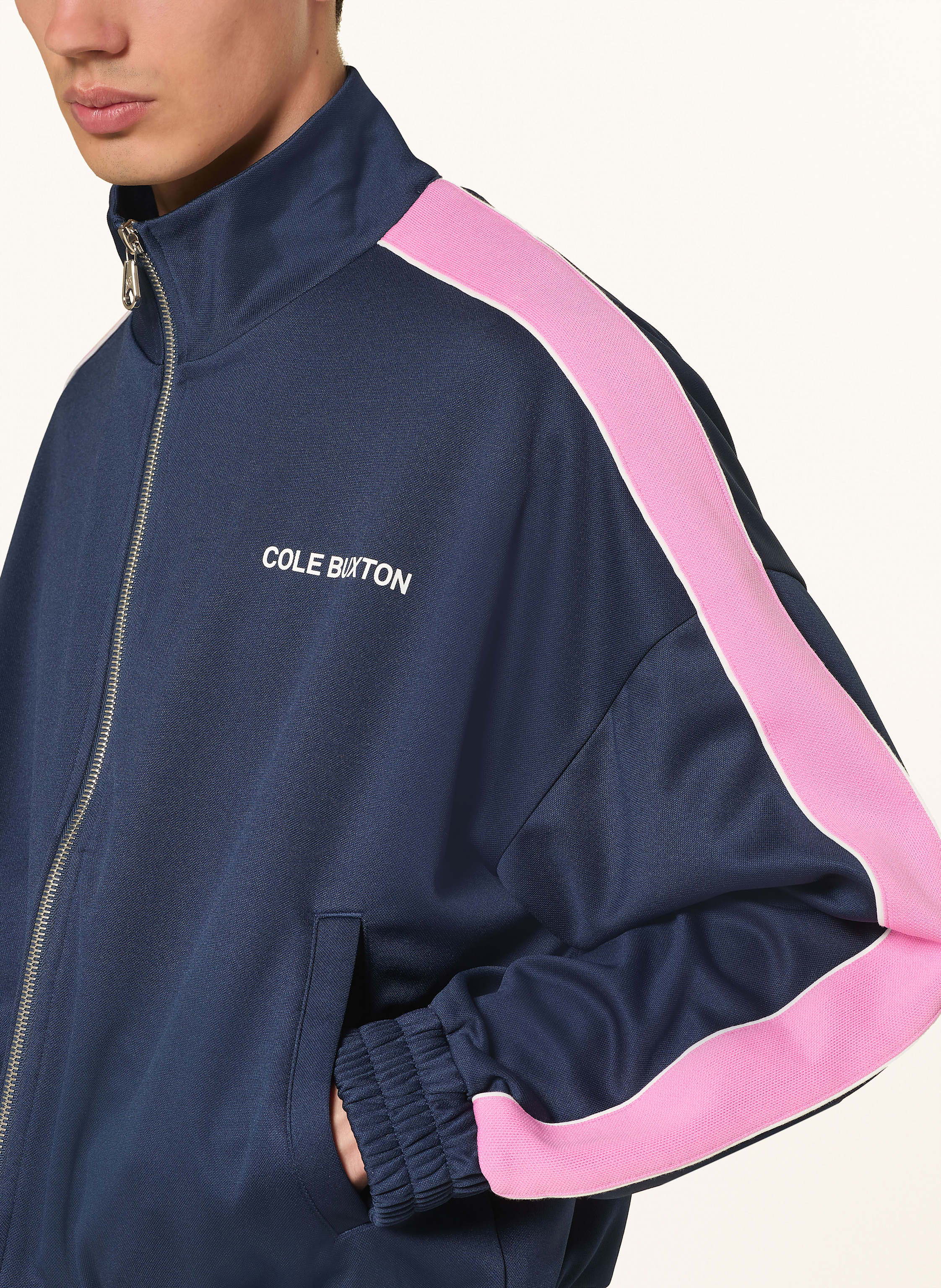 Thumbnail - Cole Buxton Sweatjacke Contrast Tape blau