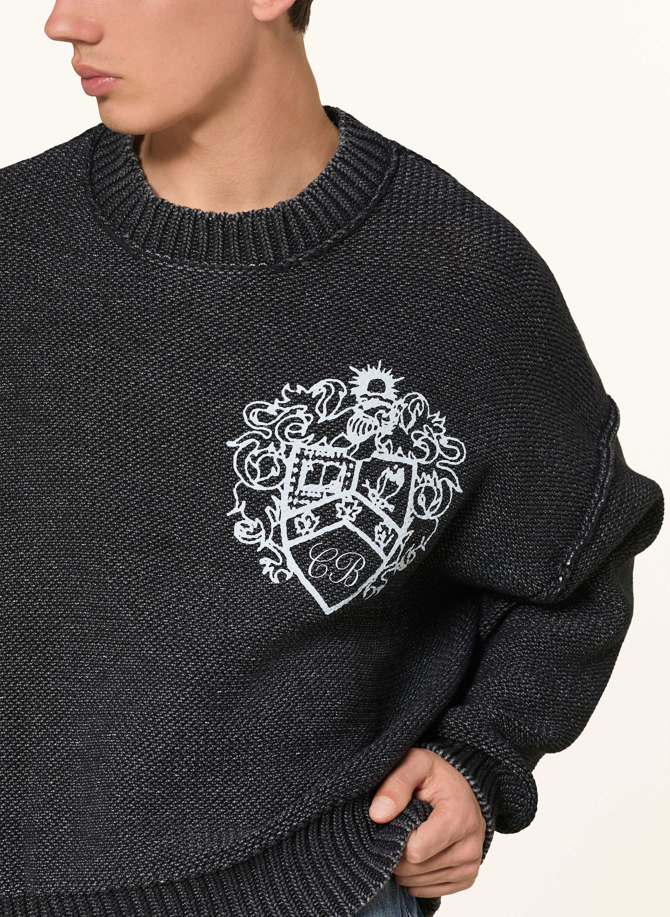 Thumbnail - Cole Buxton Pullover Denim schwarz