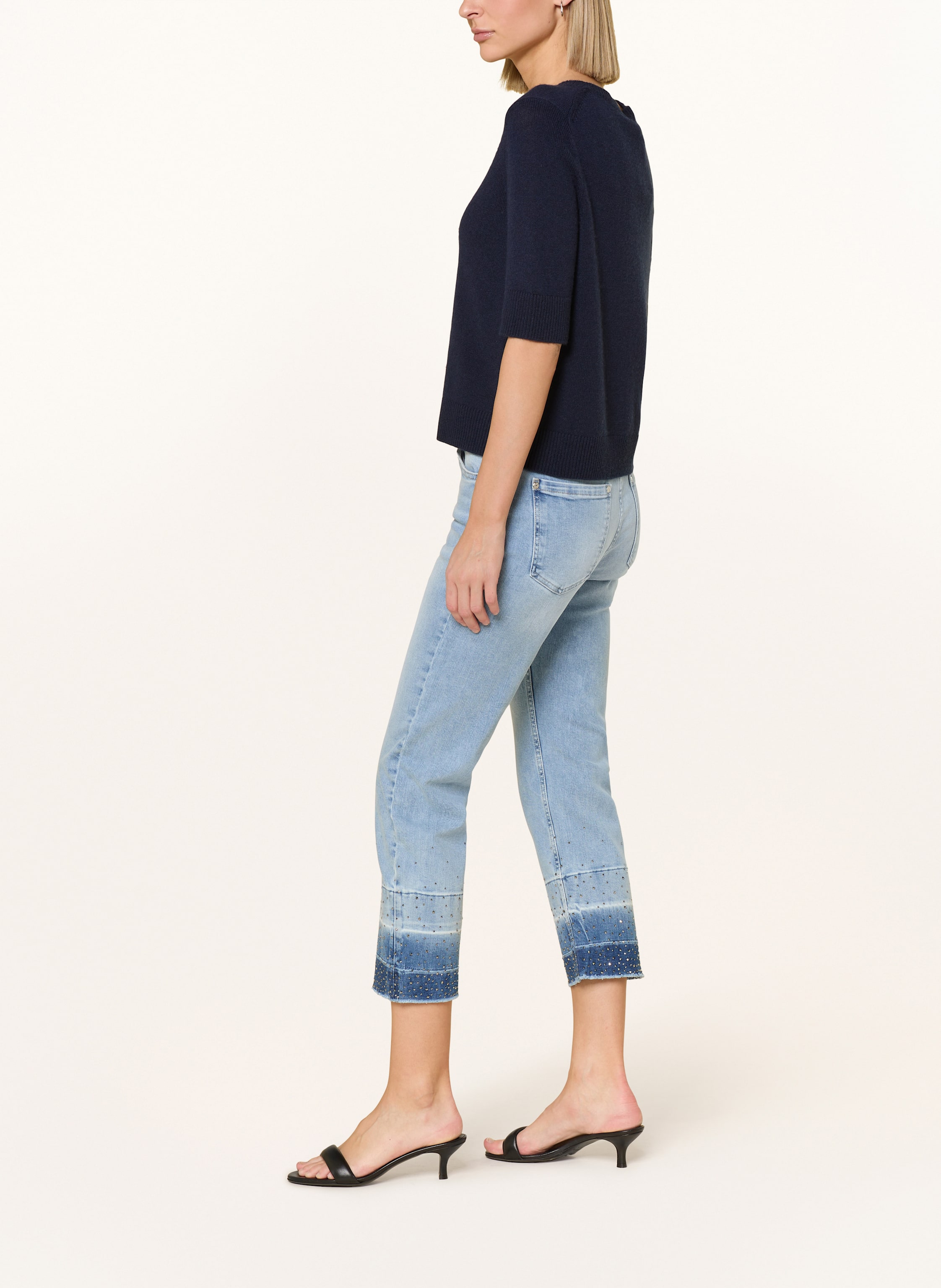 Thumbnail - Monari 7/8-Jeans Mit Schmucksteinen blau