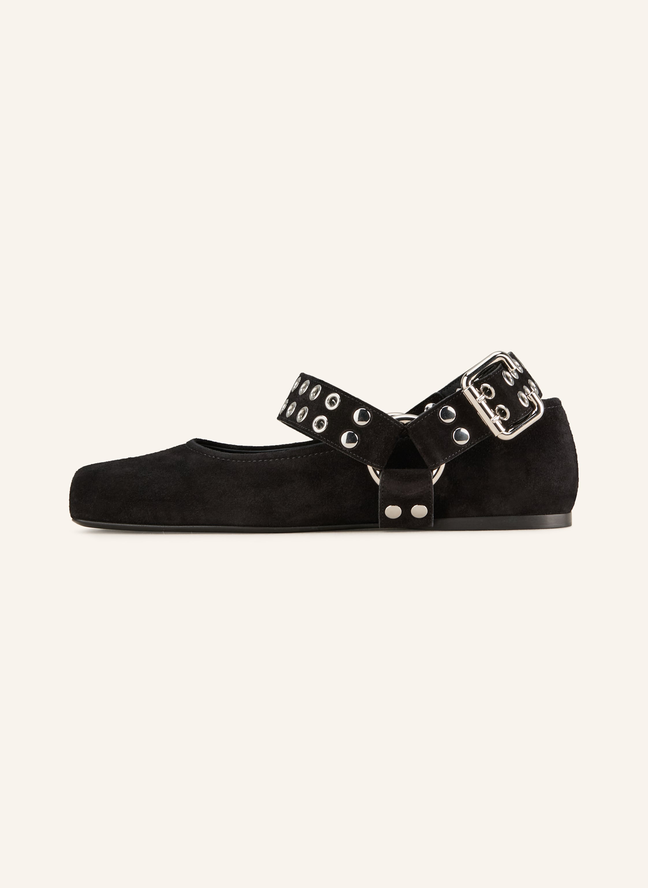 Thumbnail - Alaïa Mary-Jane-Ballerinas Mit Nieten schwarz