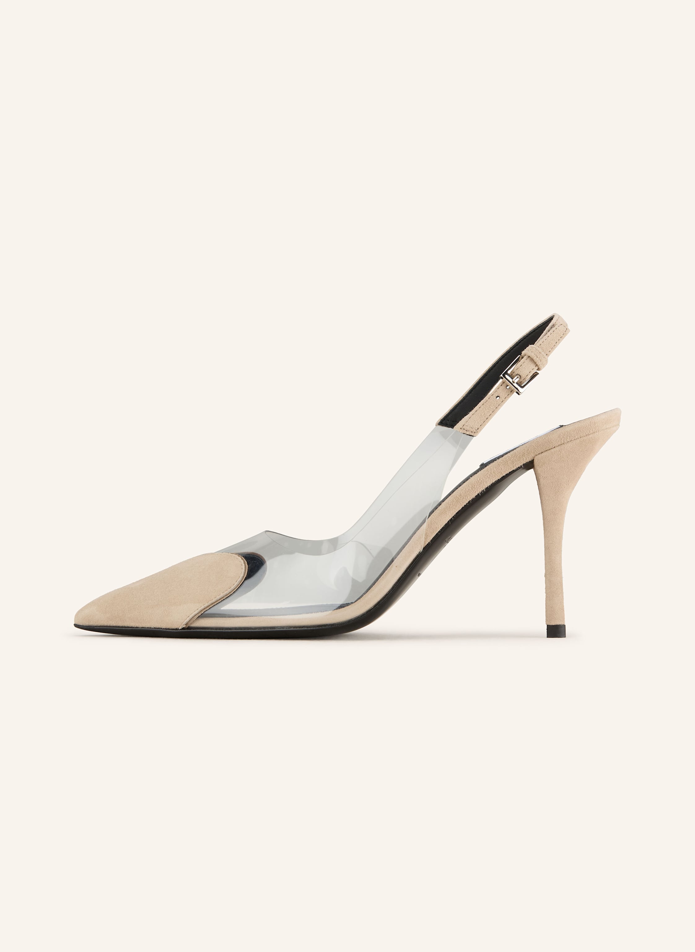 Thumbnail - Alaïa Slingpumps Le Cœur beige