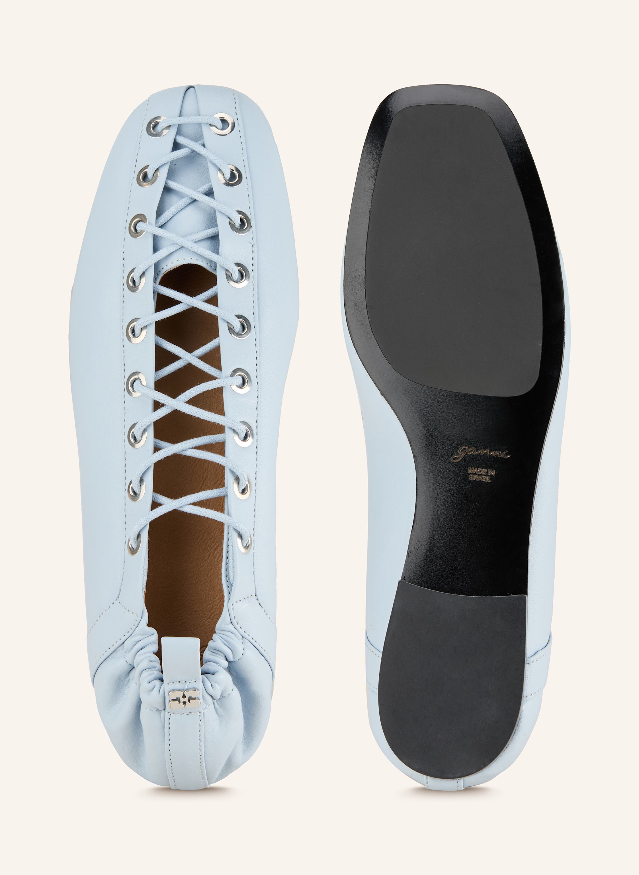 Thumbnail - Ganni Ballerinas blau