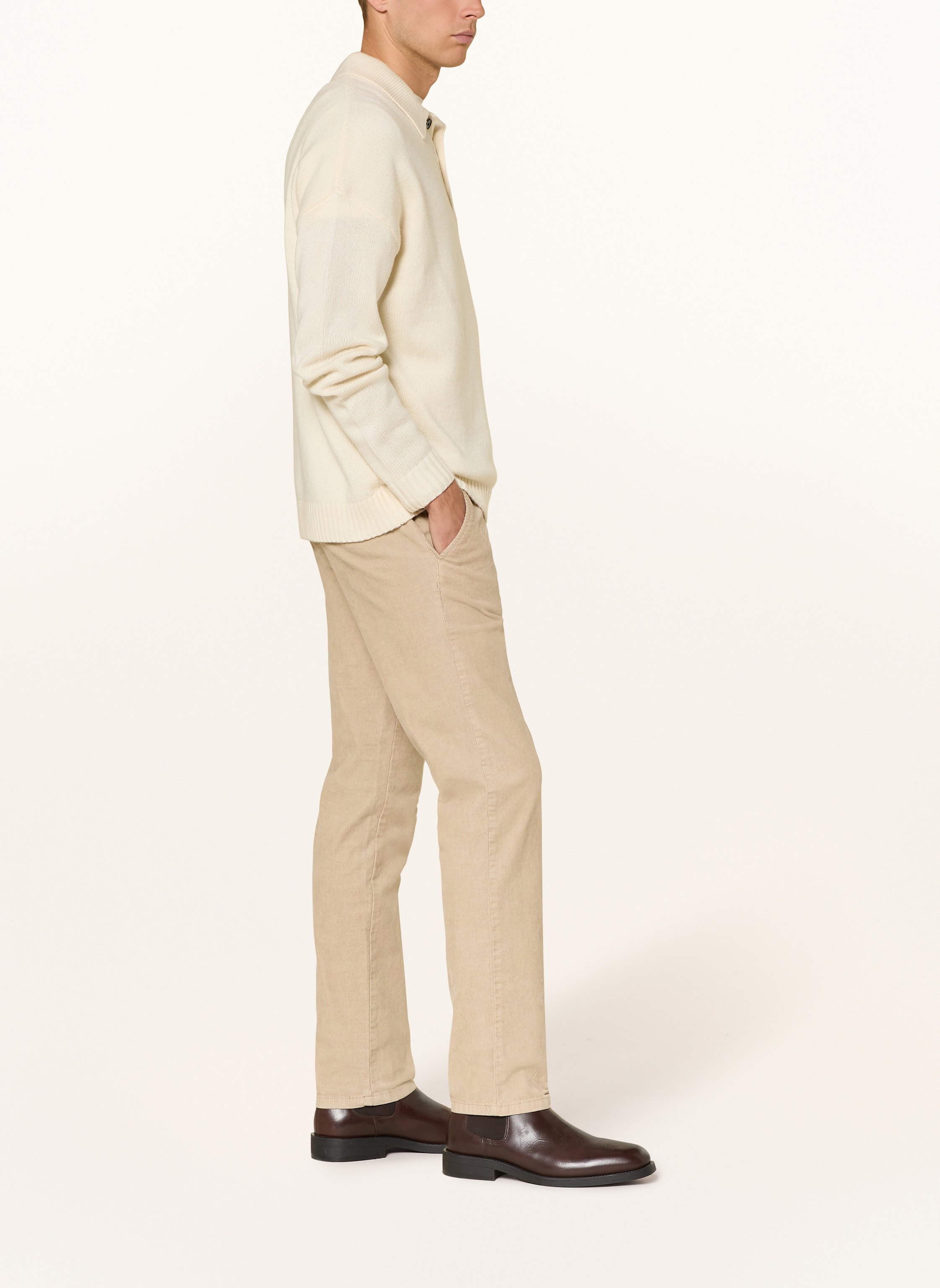 Thumbnail - Strokesman's Cordchino Slim Fit beige