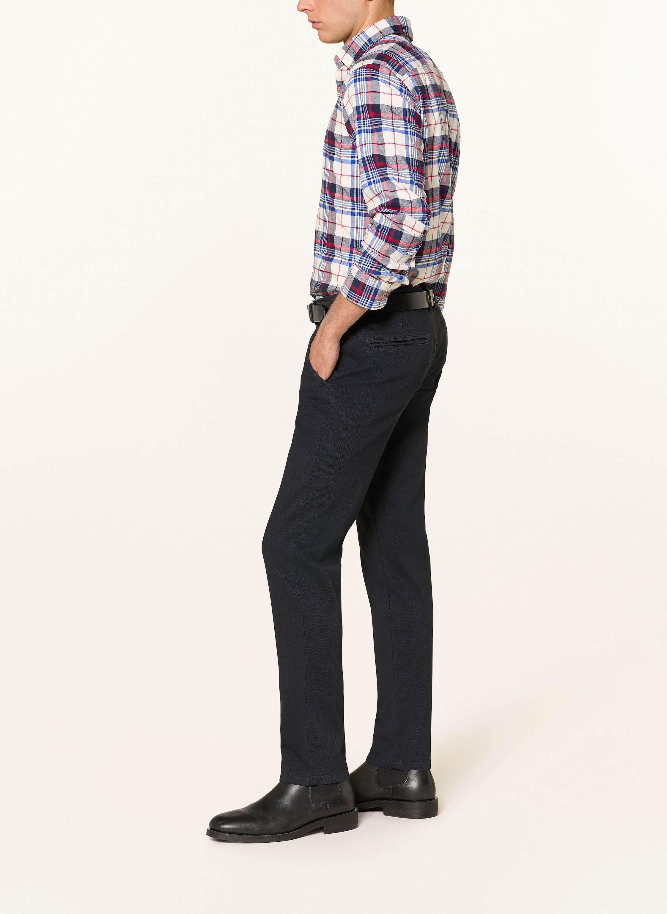 Thumbnail - Strokesman's Piqué-Chino Slim Fit blau