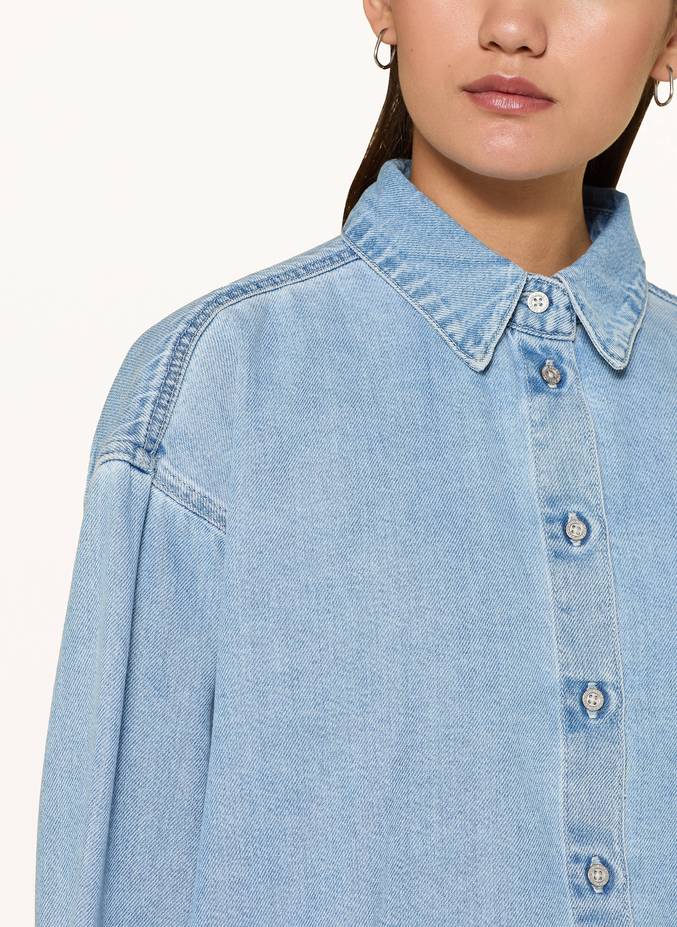 Thumbnail - 7 For All Mankind Jeans-Overshirt Nina blau