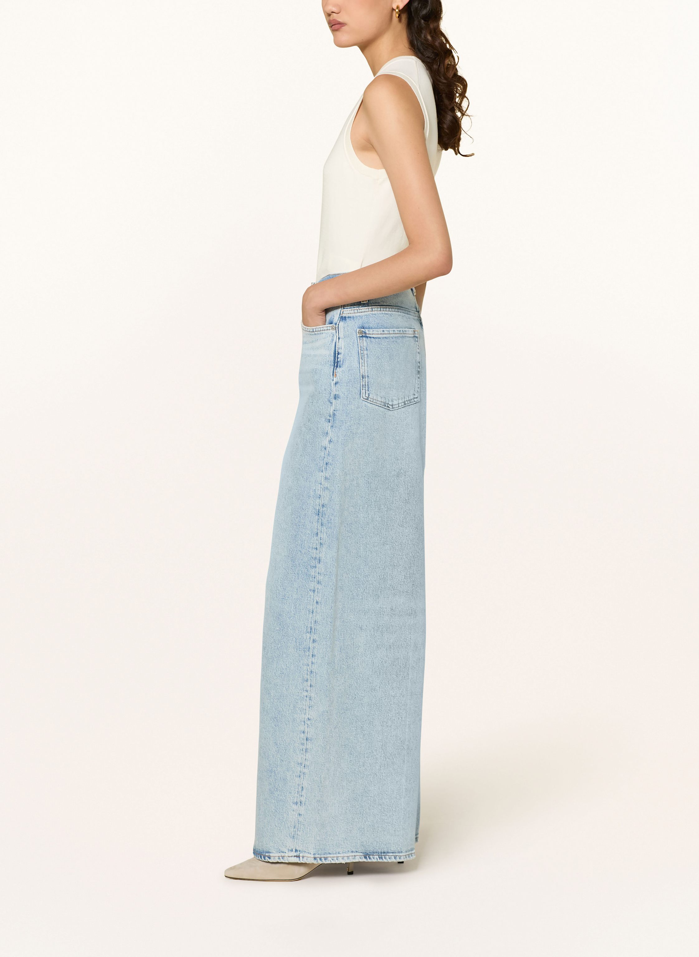 Thumbnail - 7 For All Mankind Wide Leg Jeans Marie blau