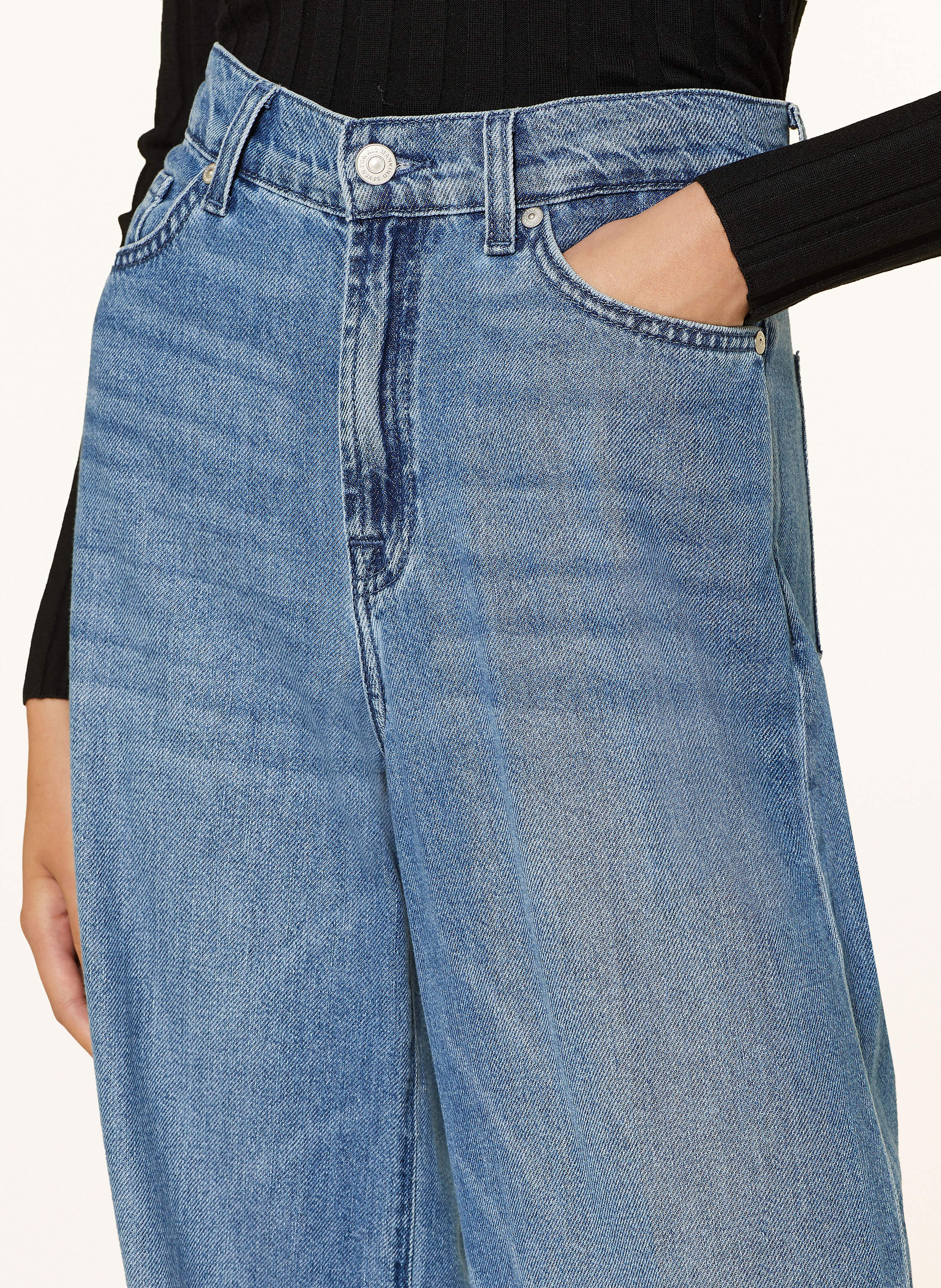 Thumbnail - 7 For All Mankind Flared Jeans Lotta blau