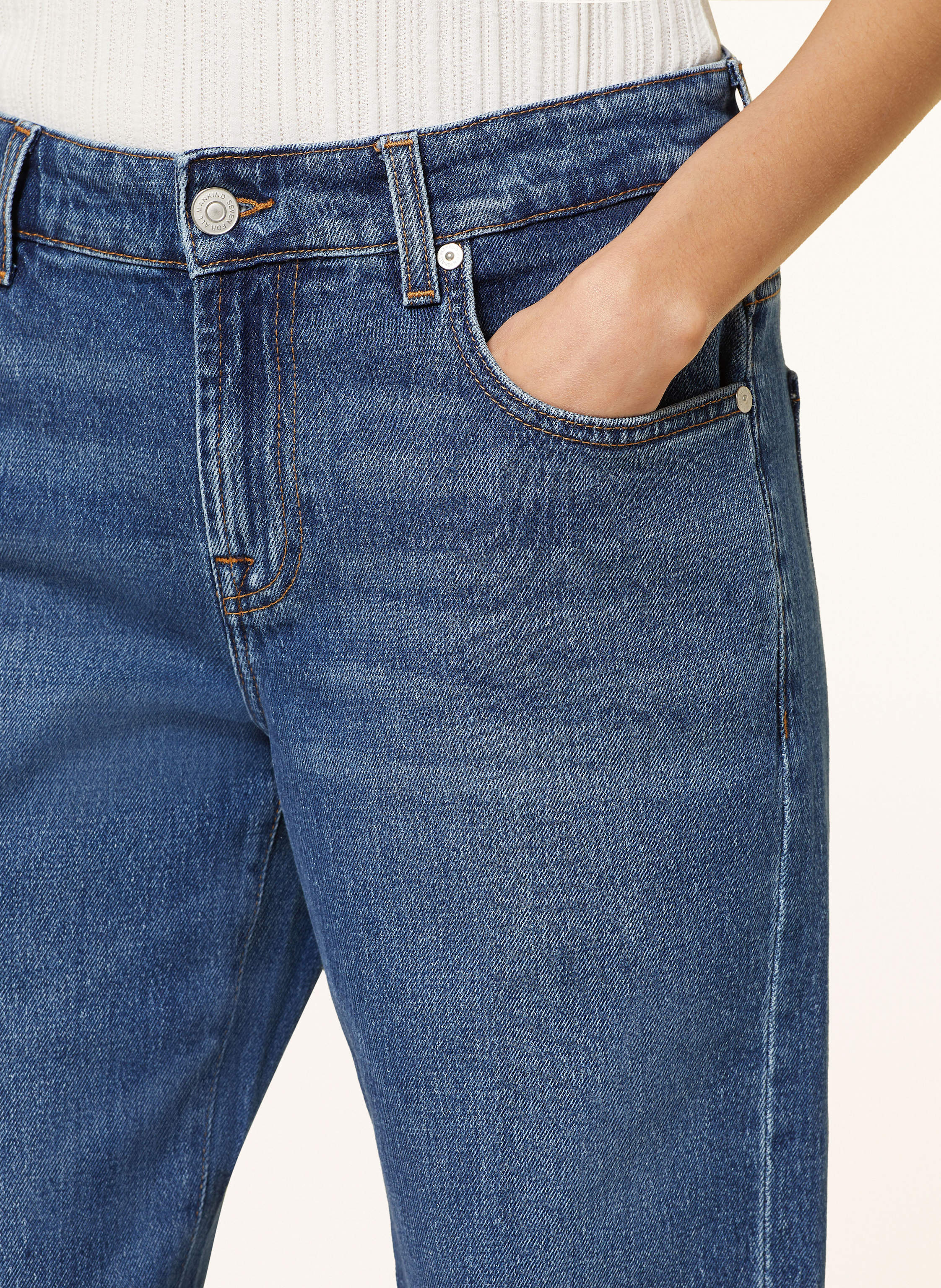 7 For All Mankind Straight Jeans Calie Straight blau – Bild 2