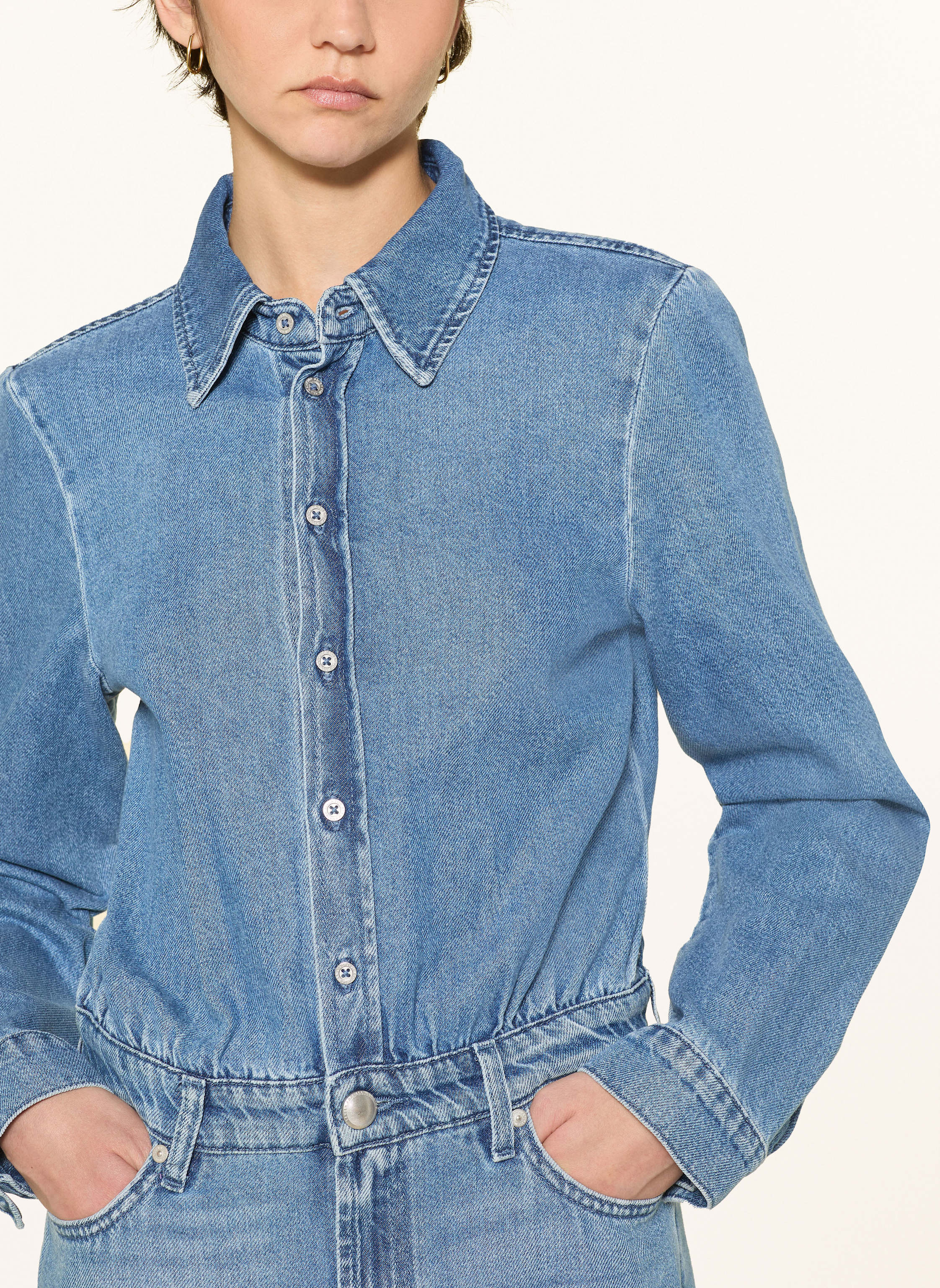 Thumbnail - 7 For All Mankind Jeans-Jumpsuit Hilo blau