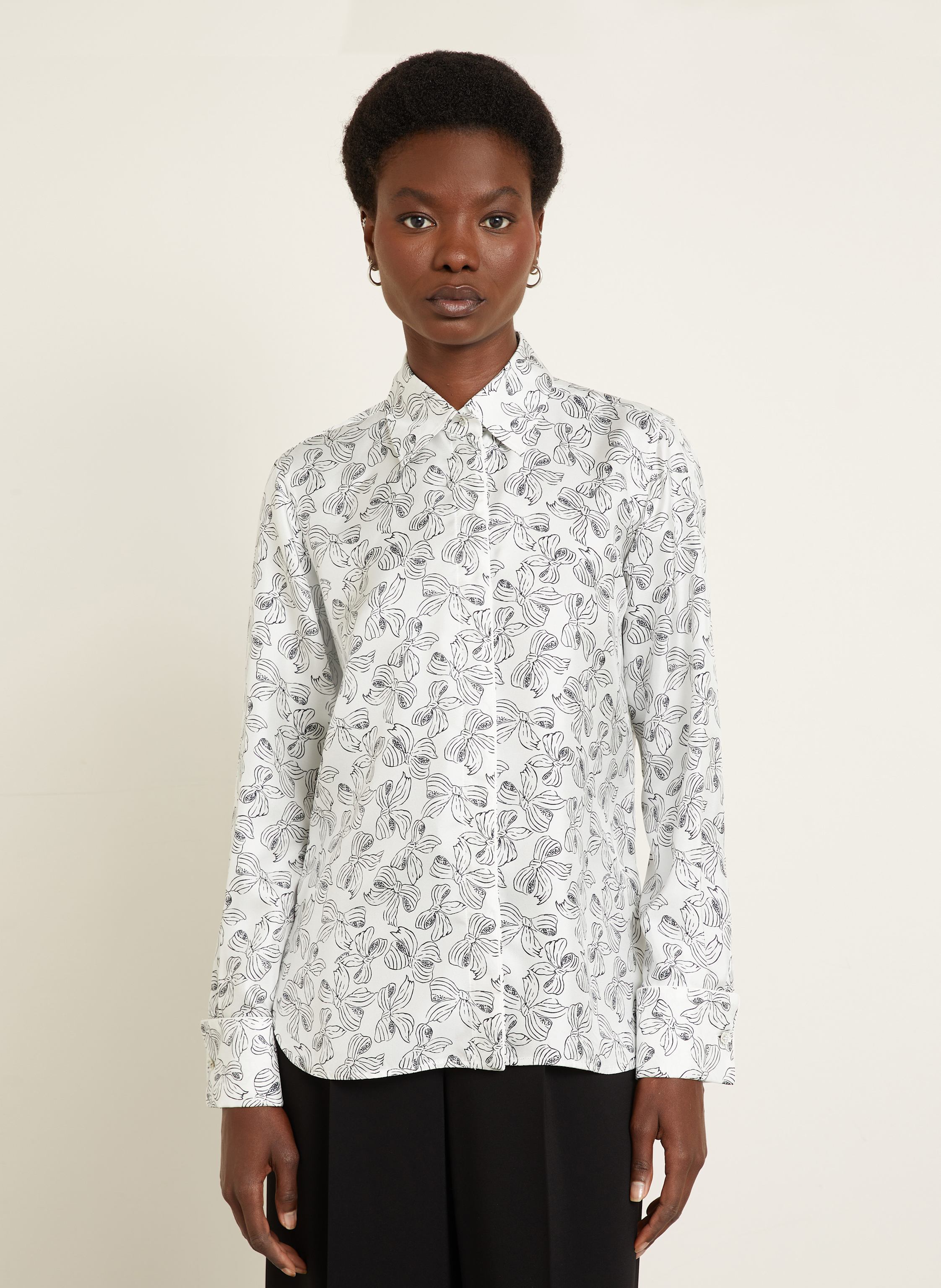 Thumbnail - Max Mara Hemdbluse Rodesia Aus Seide weiss