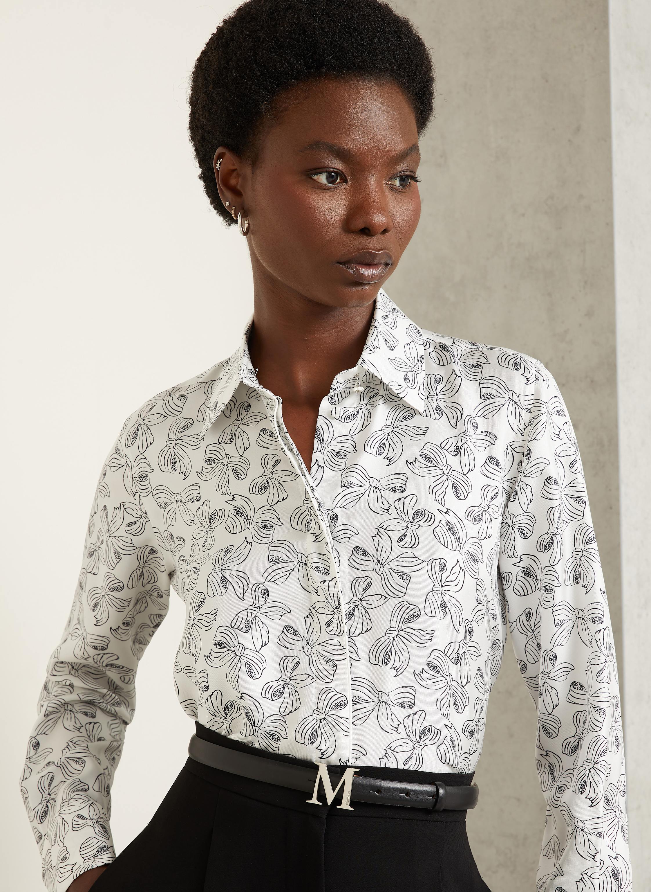Thumbnail - Max Mara Hemdbluse Rodesia Aus Seide weiss