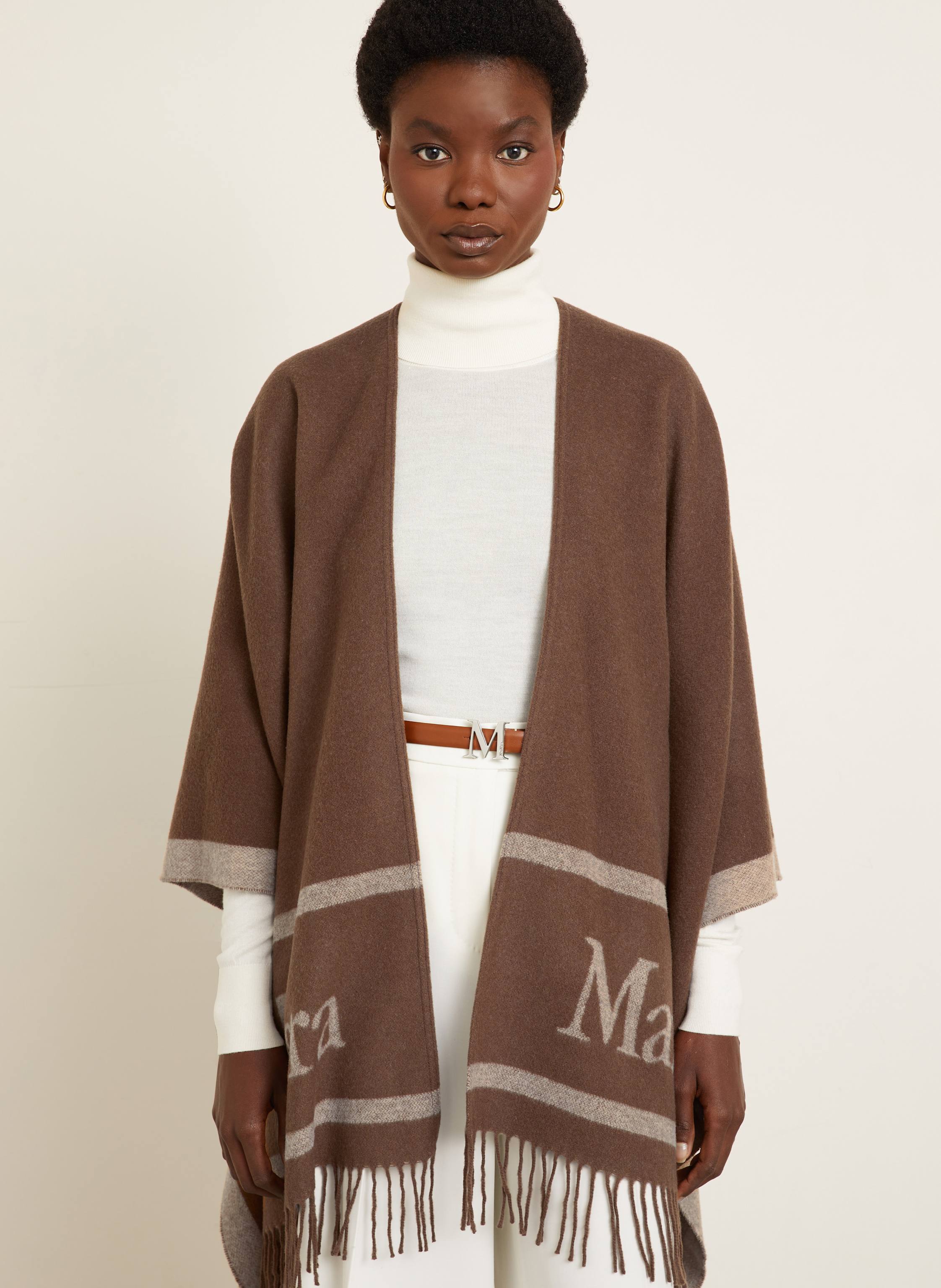 Thumbnail - Max Mara Jacquard-Cape Hilde braun