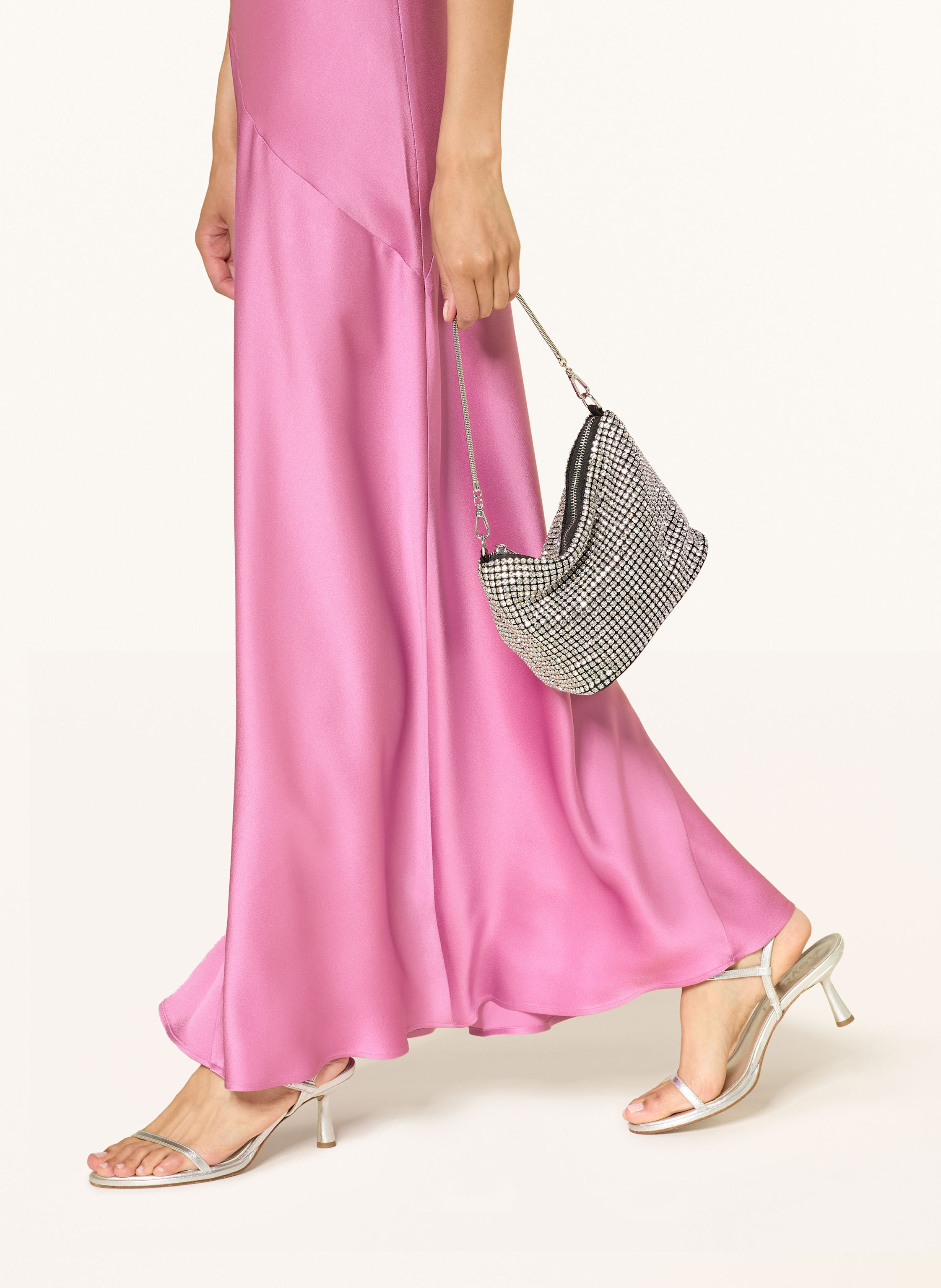 Thumbnail - Max Mara Studio Satinkleid Pilly rosa