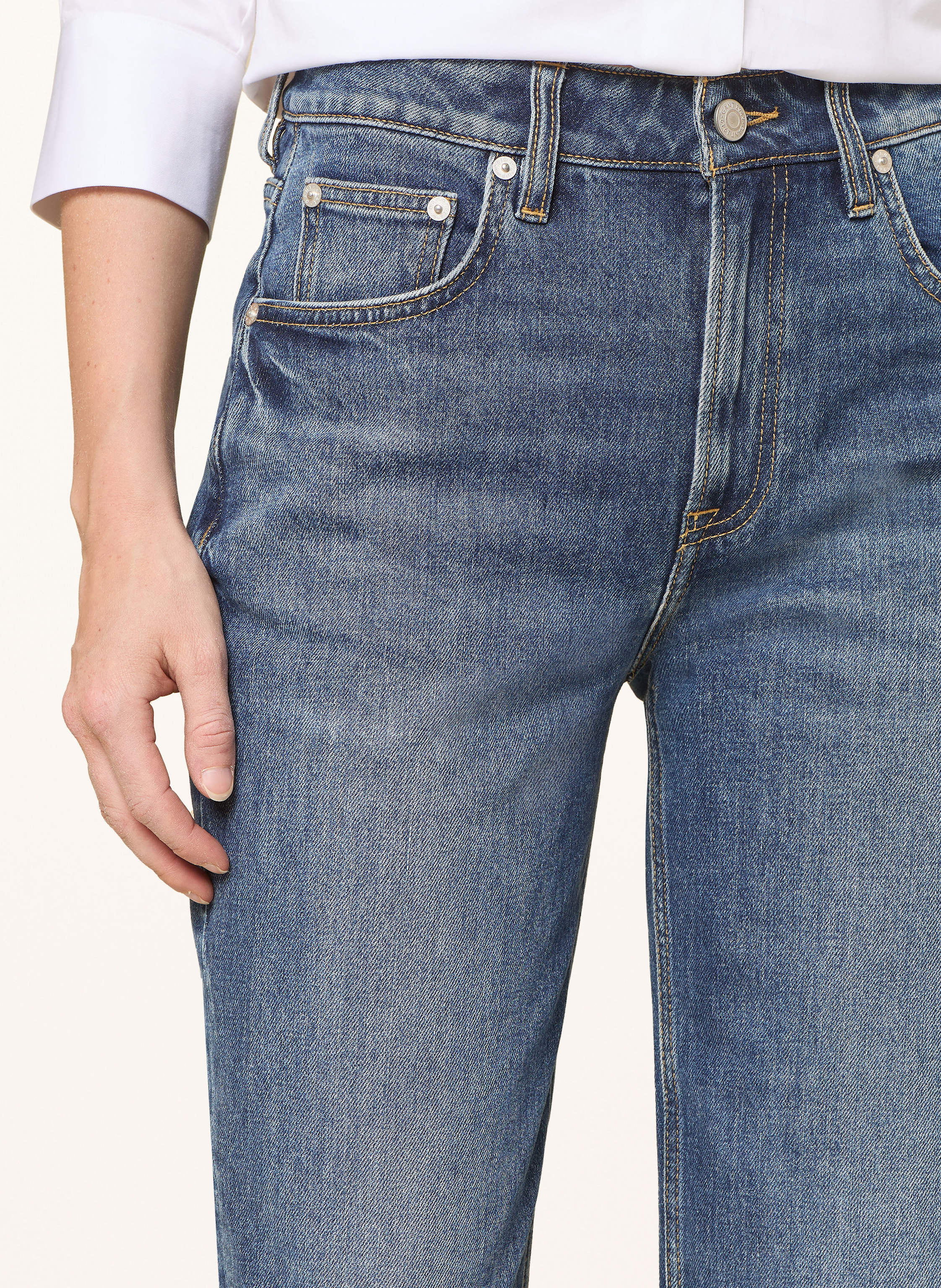 Thumbnail - Gant Straight Jeans Cropped Straight blau